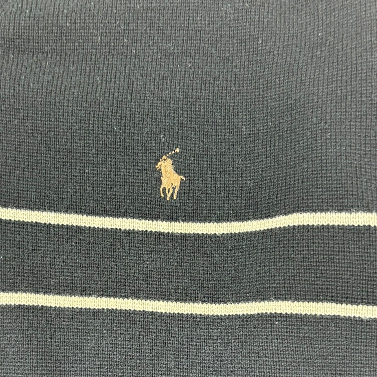 Vintage Polo Ralph Lauren V-Neck Knit Sweater Black