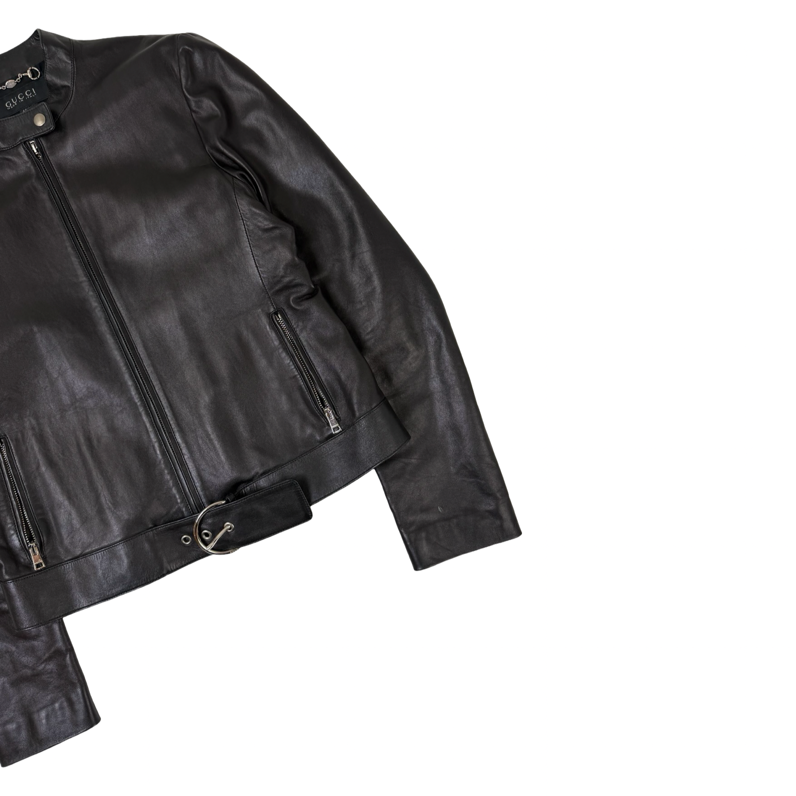 Vintage Gucci Leather Jacket Black