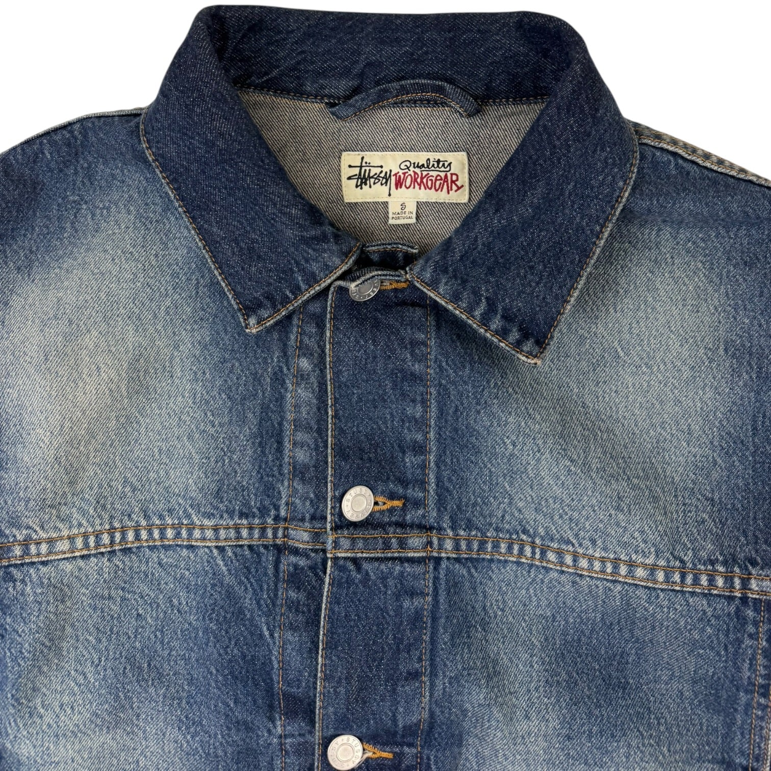 Stussy Trucker Jacket Vintage Denim