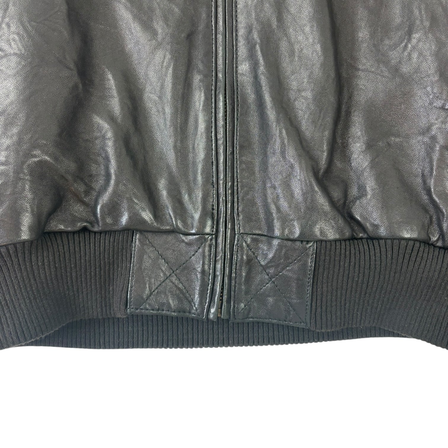 Vintage Ed Hardy For Avirex Leather Jacket Black
