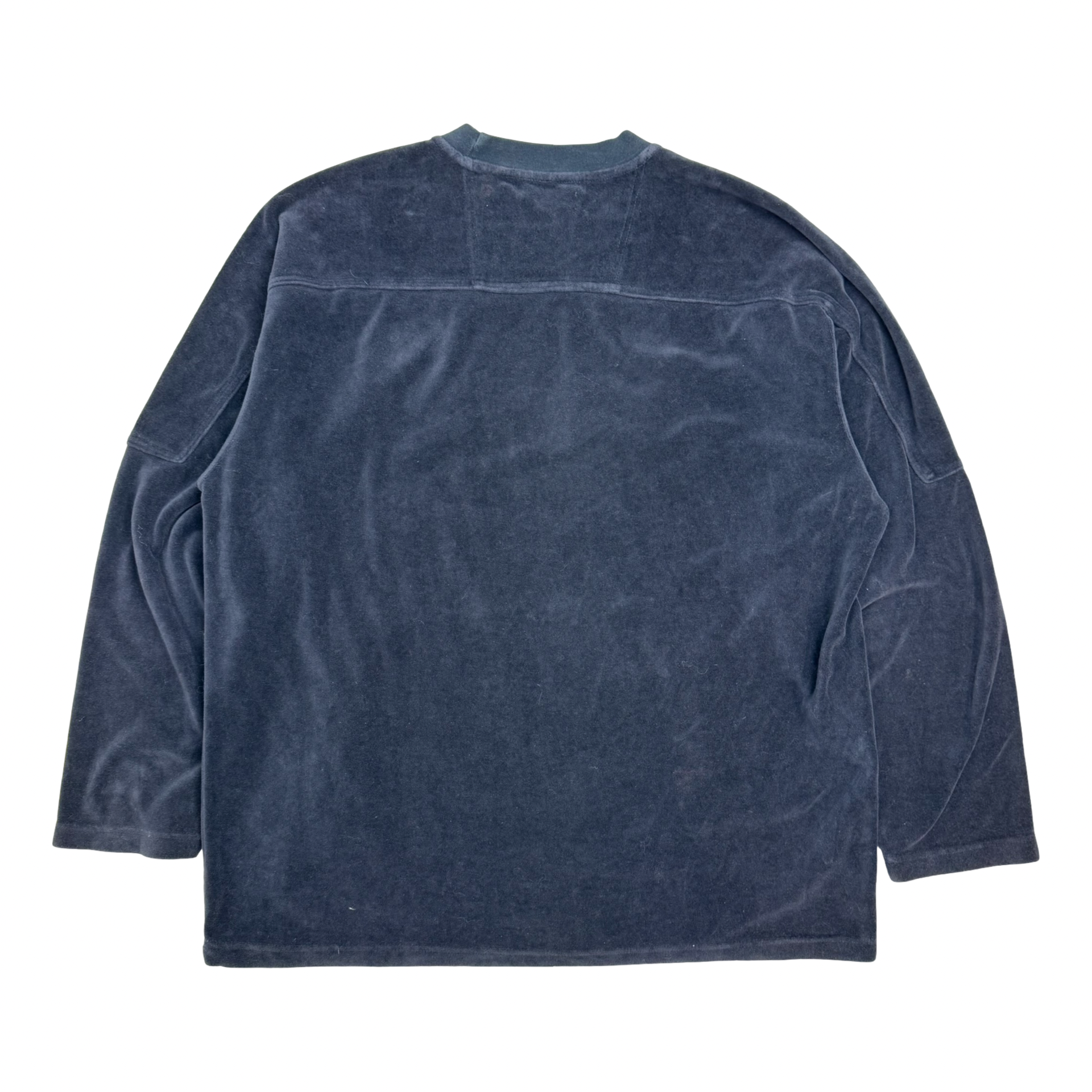Vintage Pelle Pelle Velour Crewneck Navy Blue