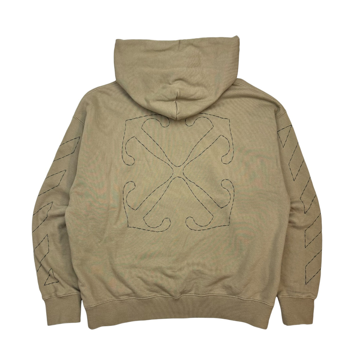 Off-White Stitch Hoodie Beige