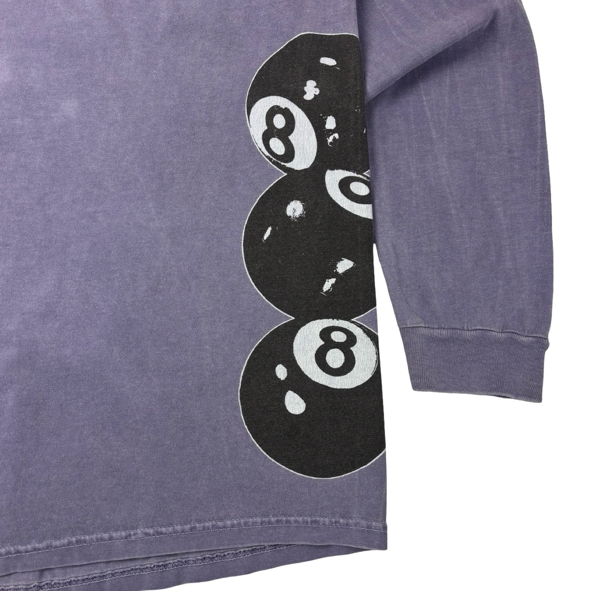 Stussy 8-Ball Stack Pigment Dyed L/S Tee Lavender