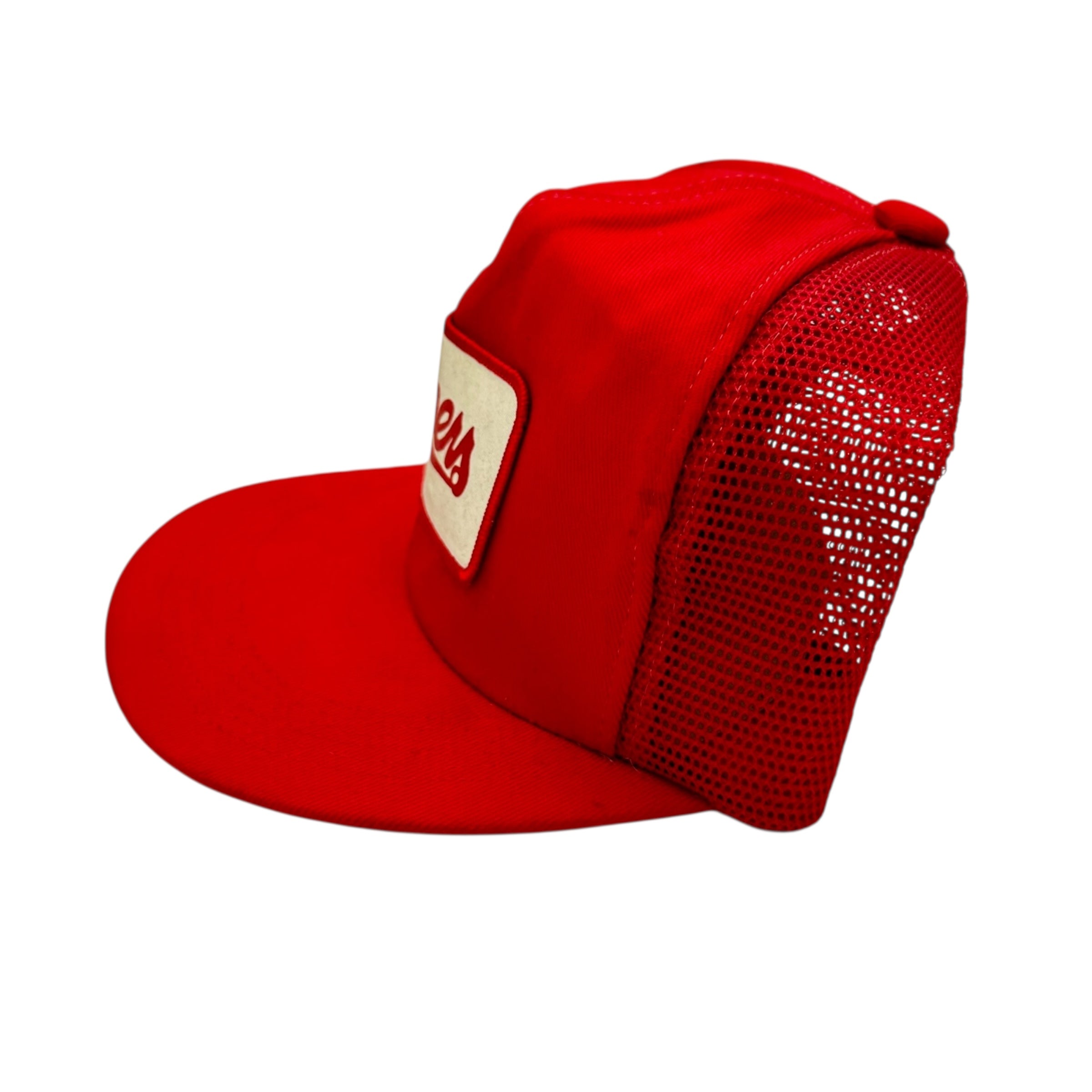 Vintage Edmonton Trappers Trucker Hat Red