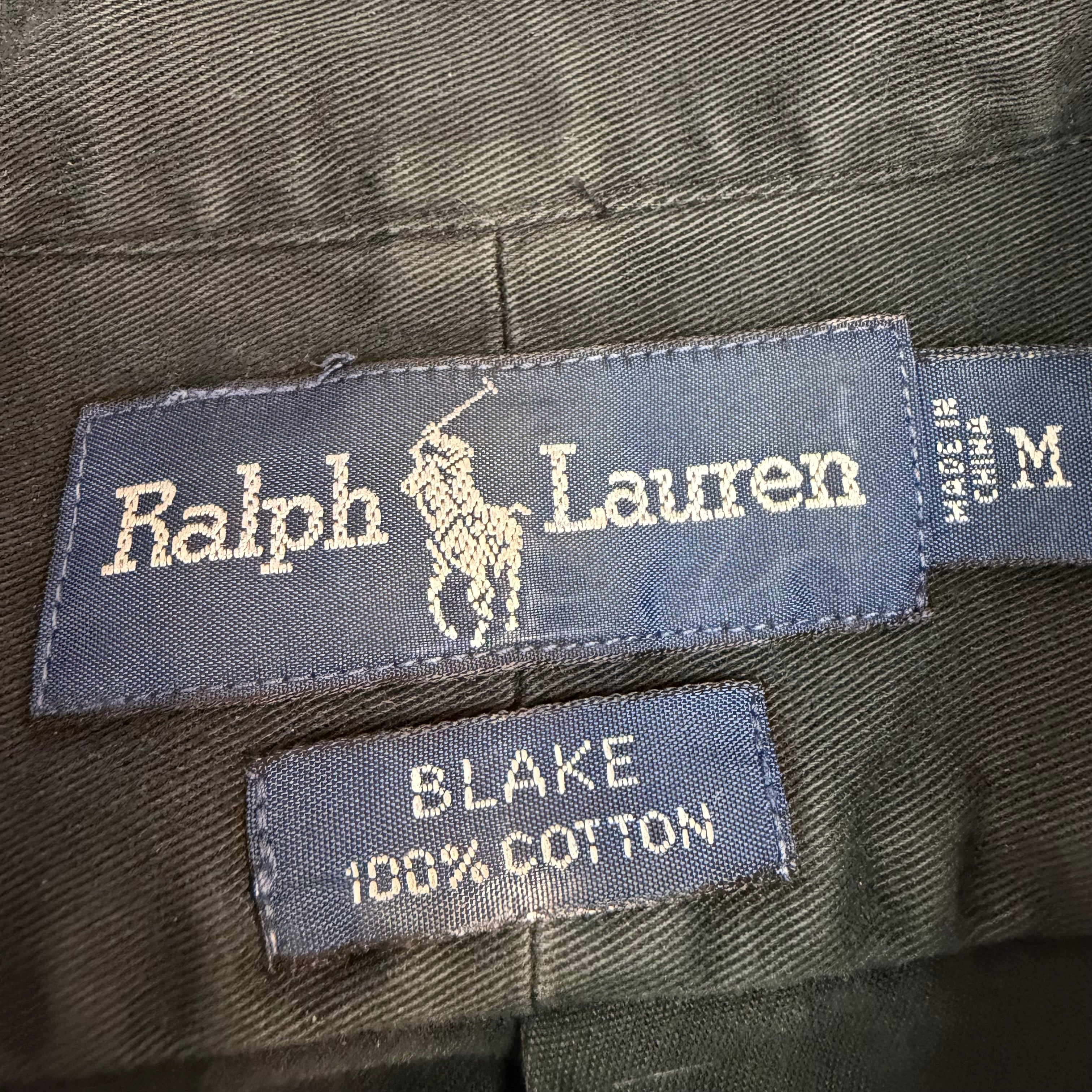 Vintage Polo Ralph Lauren Button Up Short Sleeve Shirt Black