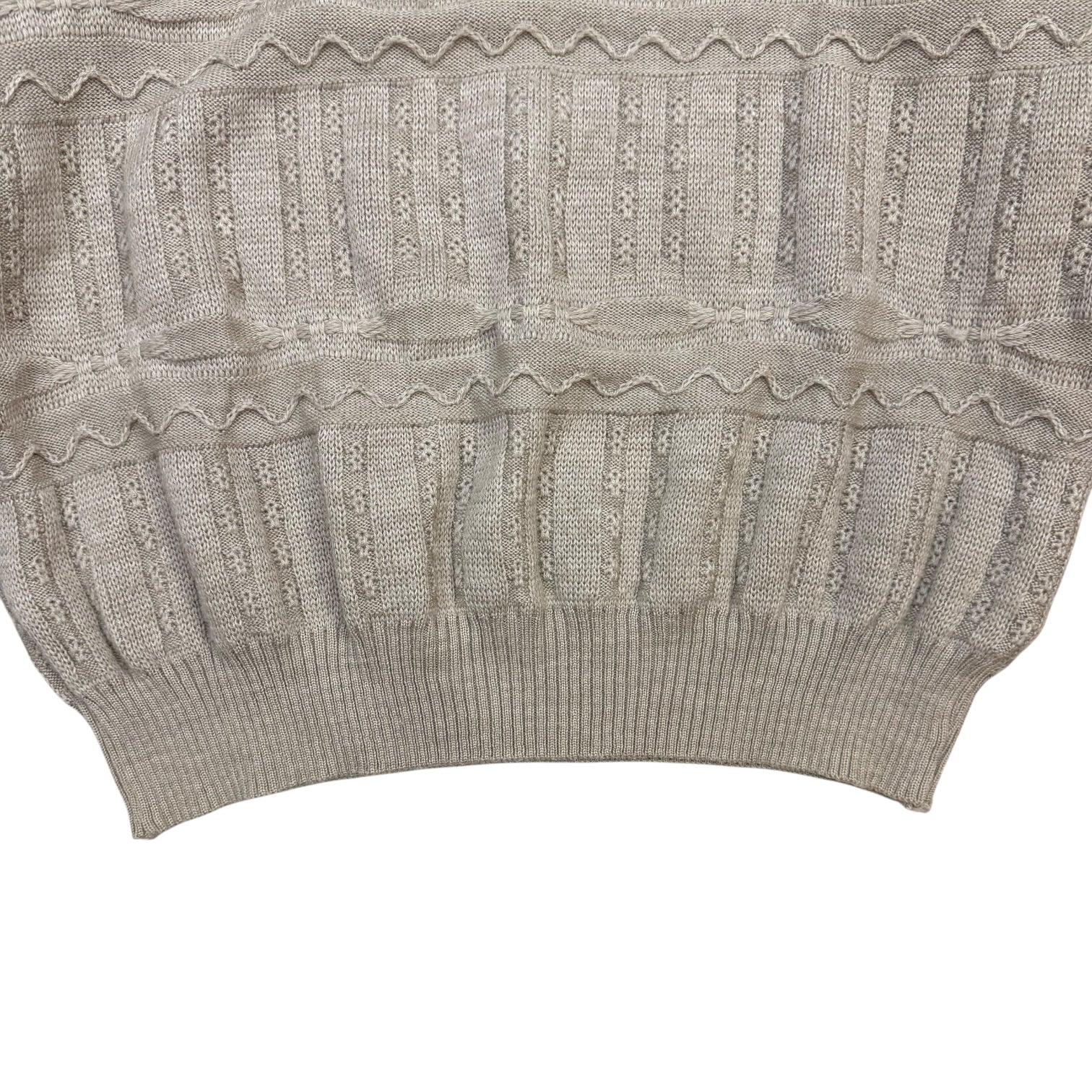 Vintage Rapp Knitwear 3D Knit Sweater White