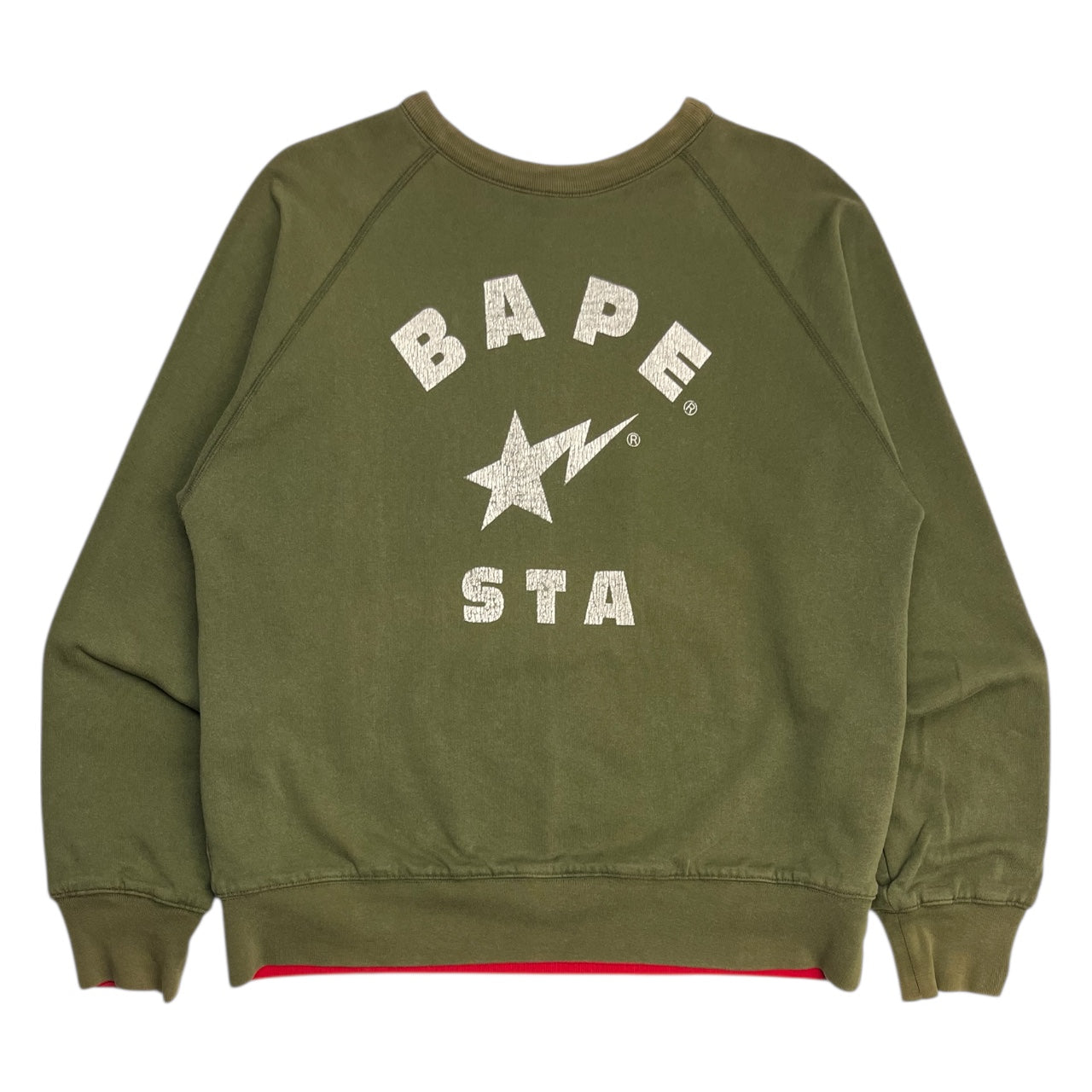 2005 BAPE Reversible Crew Neck Green/Red