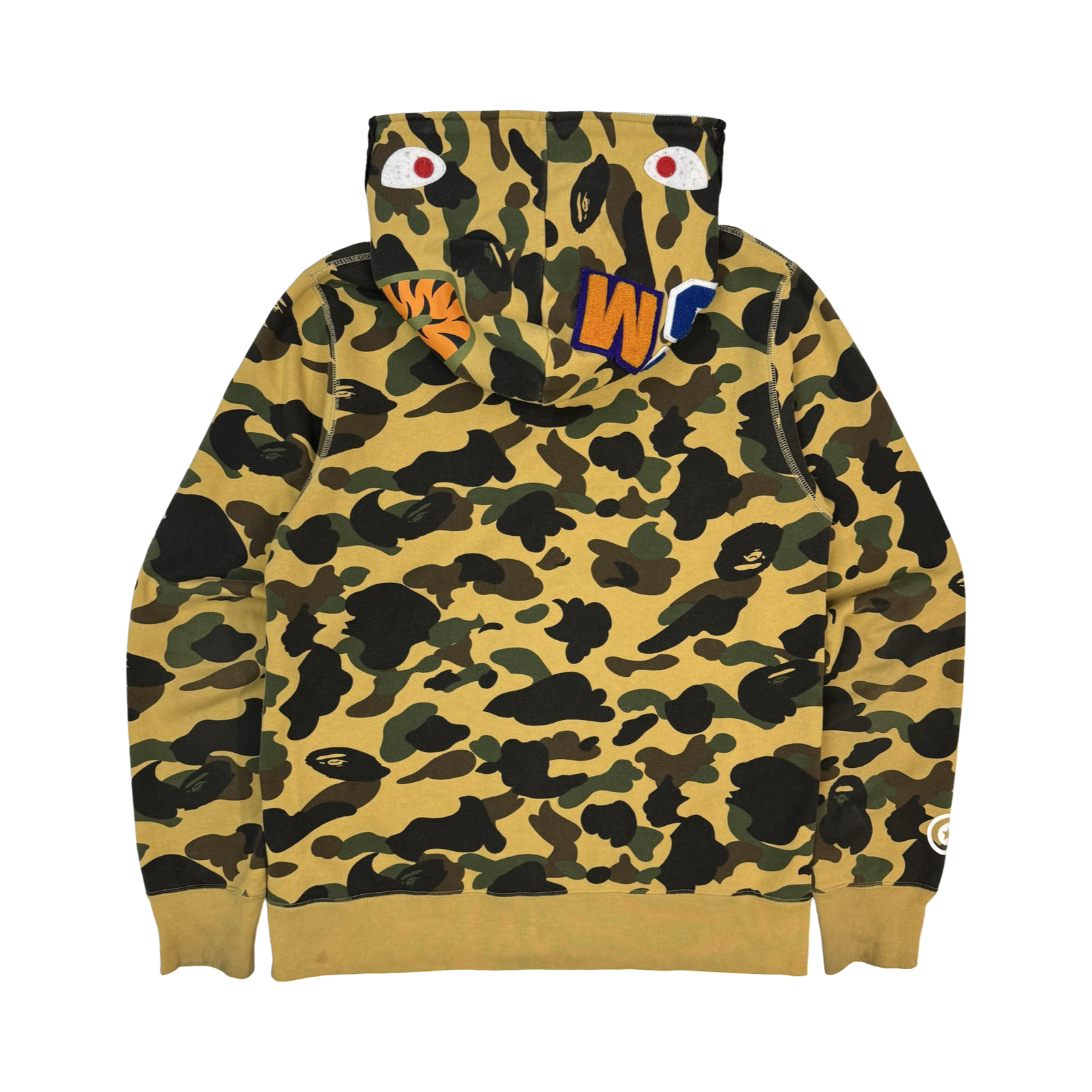 BAPE 1st Camo Shark Full Zip Hoodie Yellow