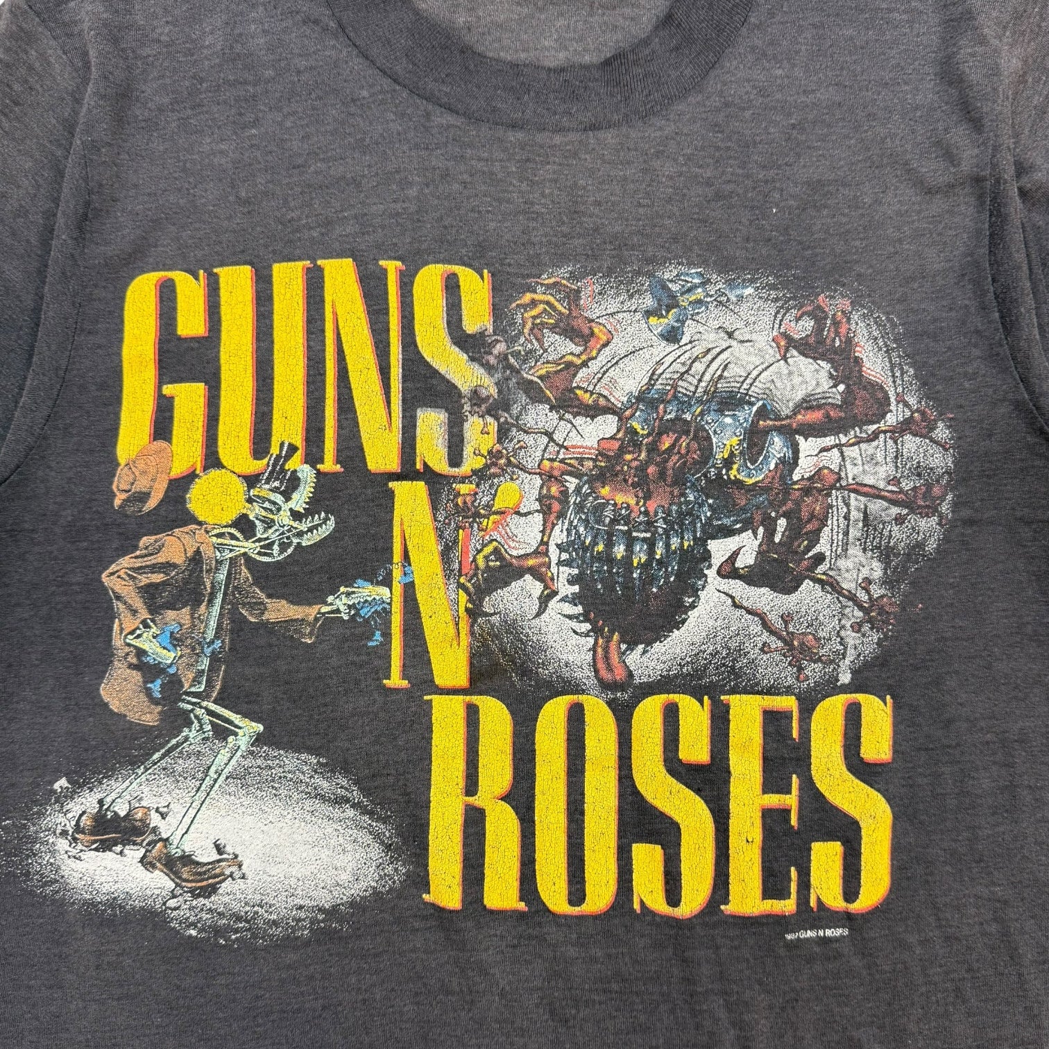 1987 Guns N Roses ‘Was Here’ Tee Faded Black