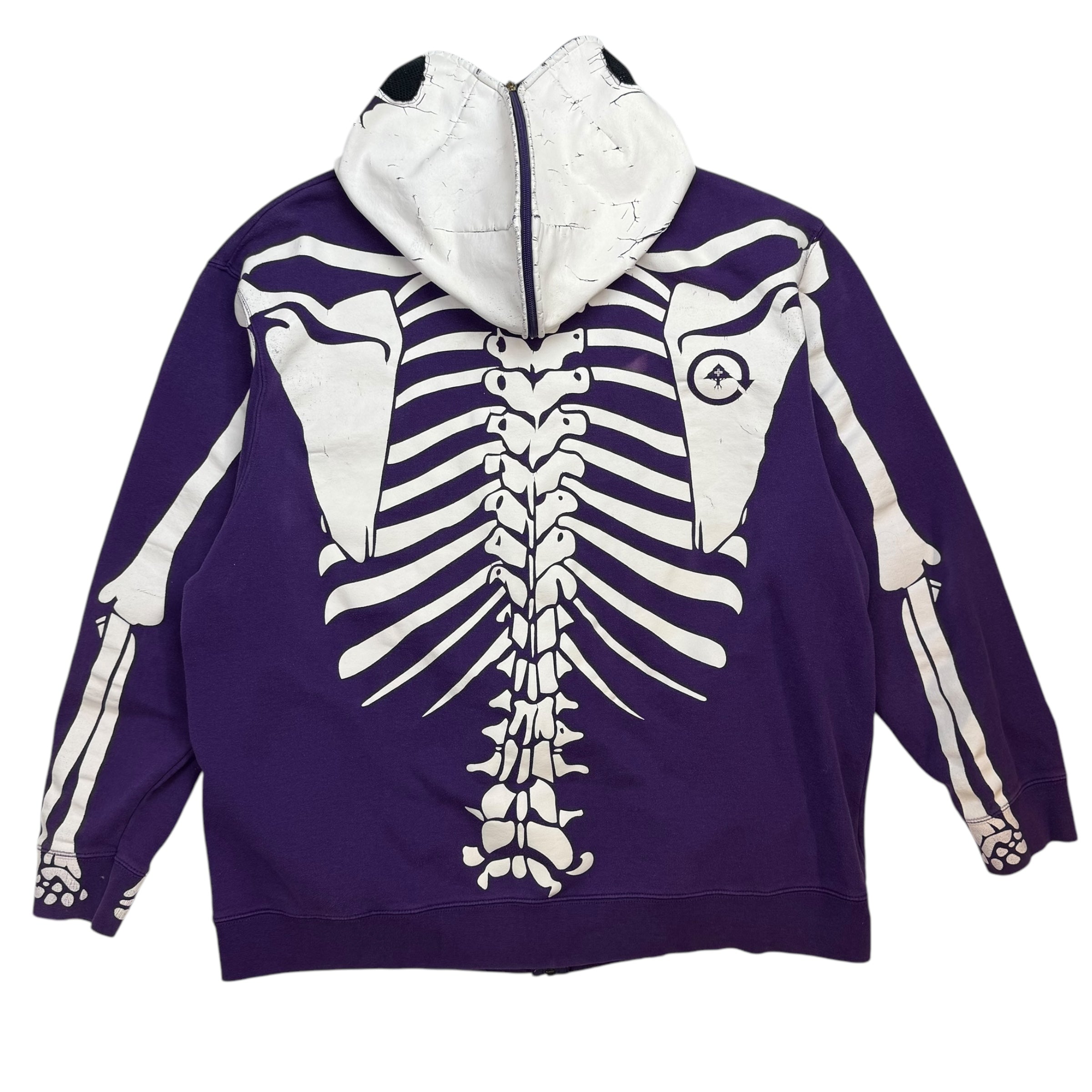 Vintage LRG Dead Serious Skull Full Zip Hoodie Purple