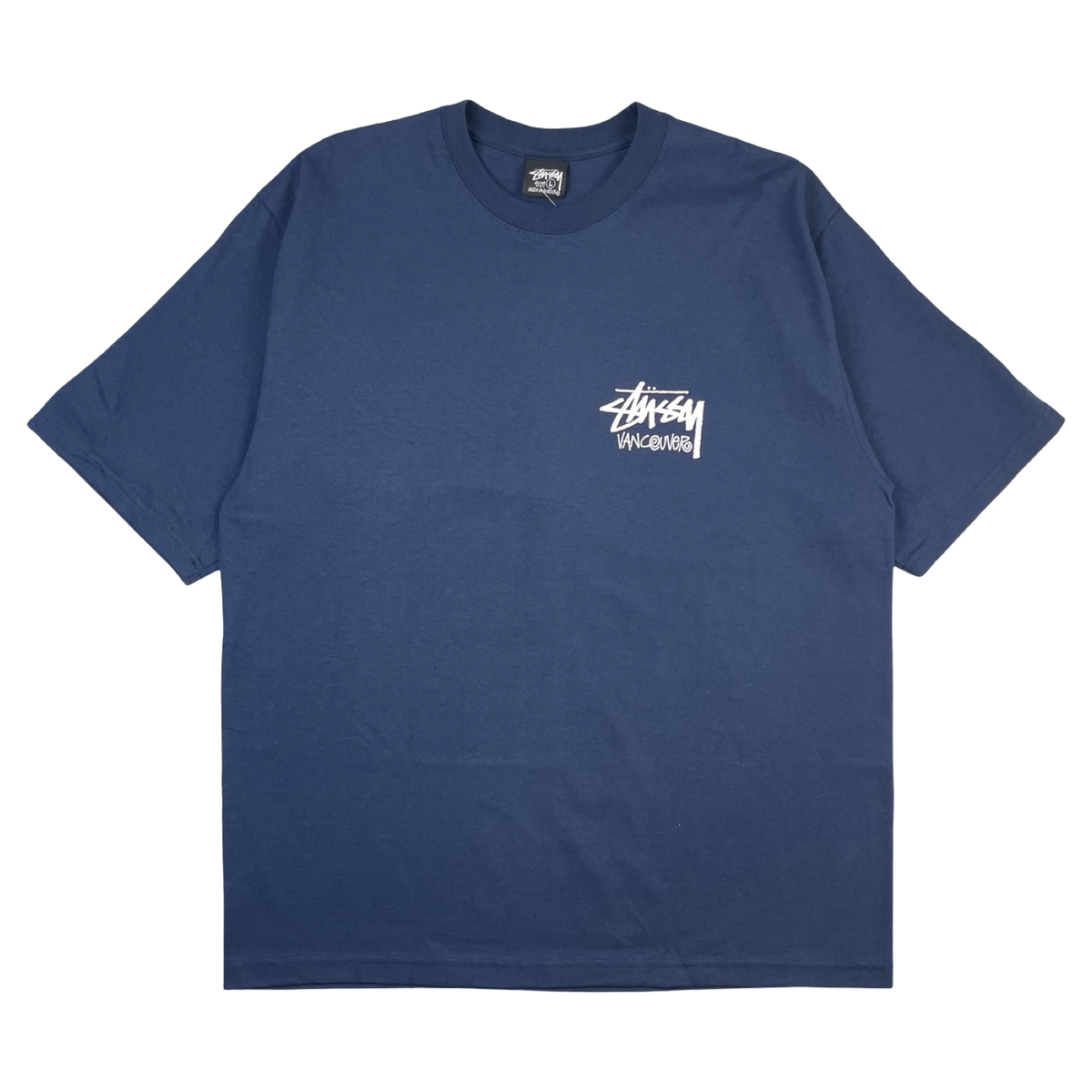 Stüssy Vancouver Stock Logo T-Shirt Navy