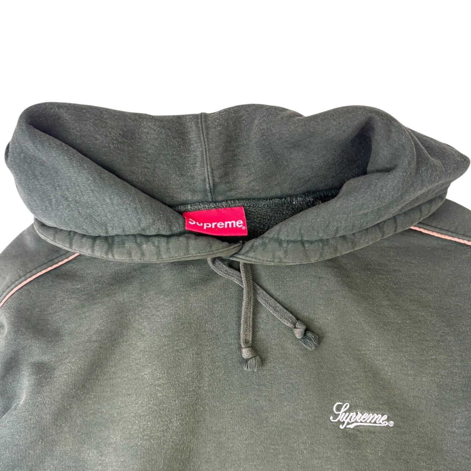 Supreme Piping Hoodie Dark Green