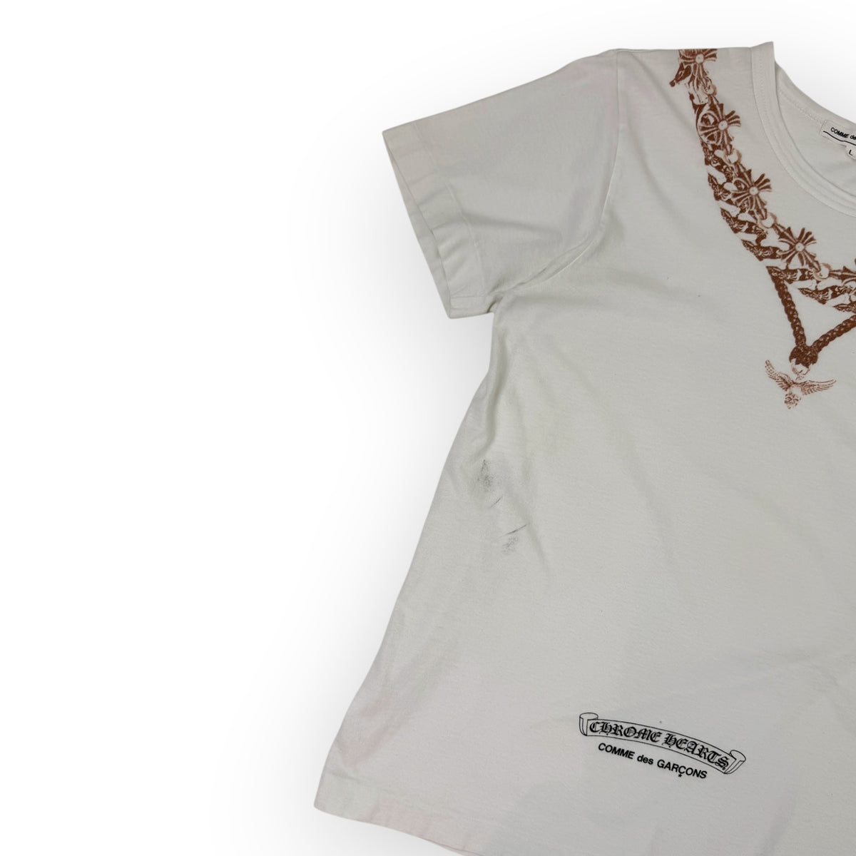 Chrome Hearts x Comme Des Garcons Cross Chain T-Shirt White