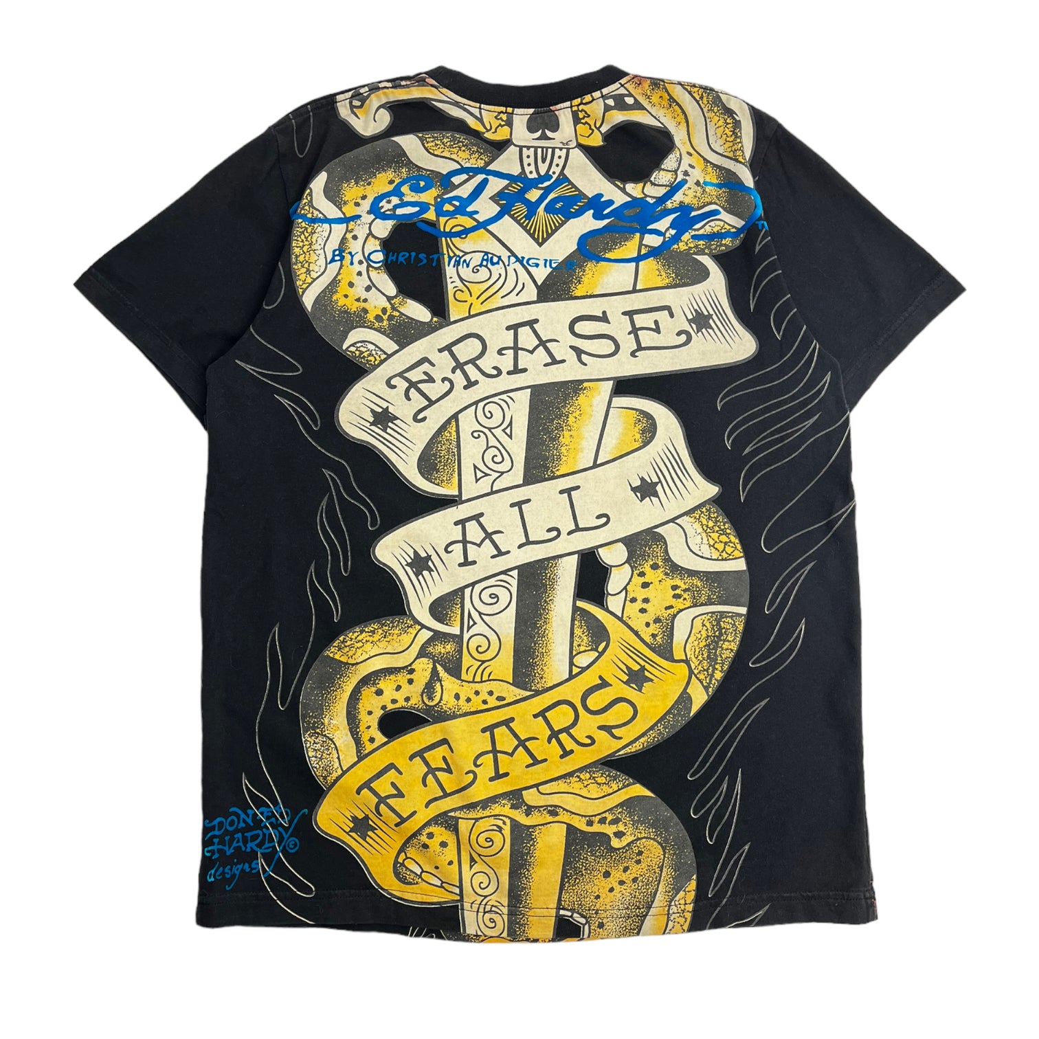 Y2K Ed Hardy “Erase All Fears” Dagger T-Shirt