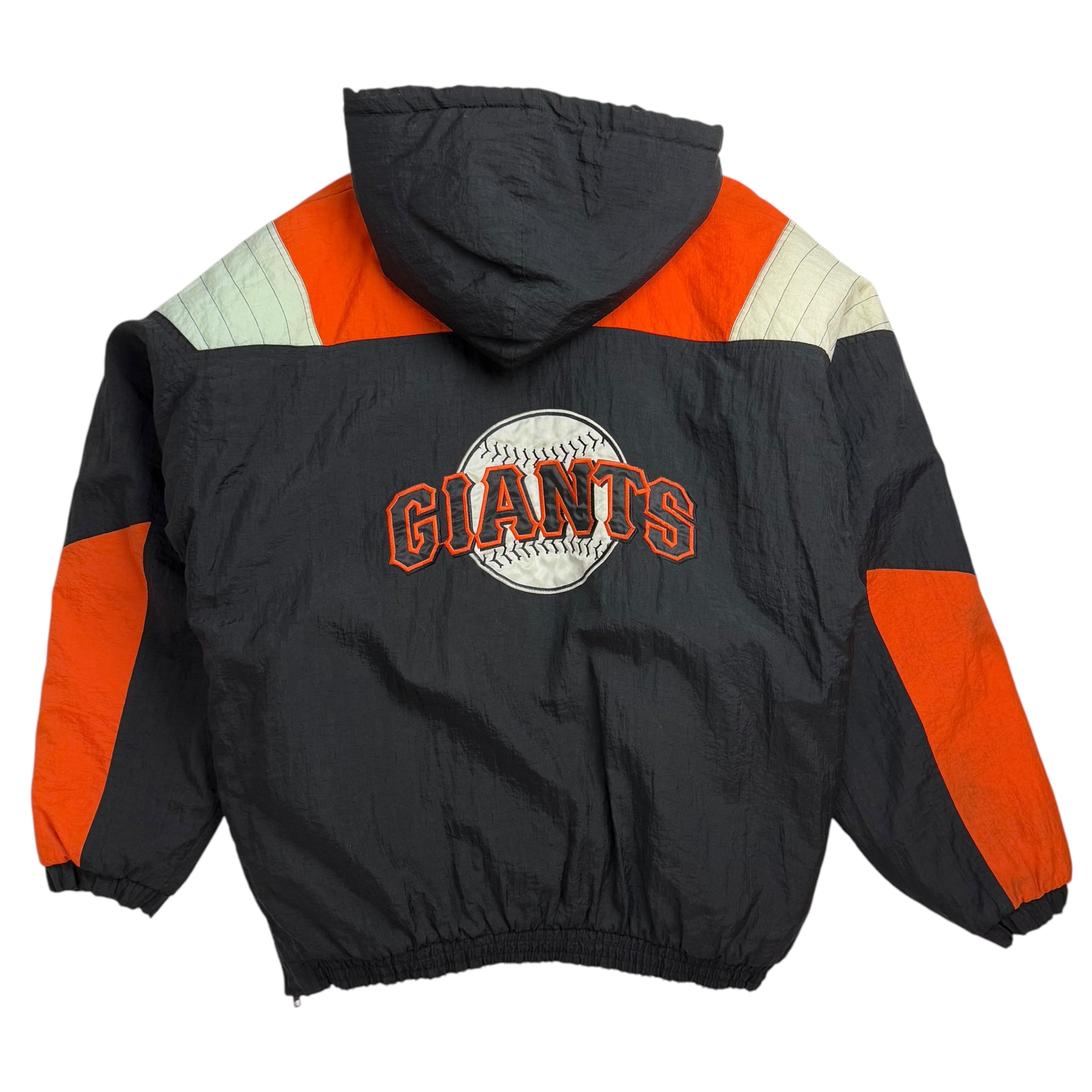 Vintage Starter San Francisco Giants Baseball 1/4 Zip Jacket Orange/Black