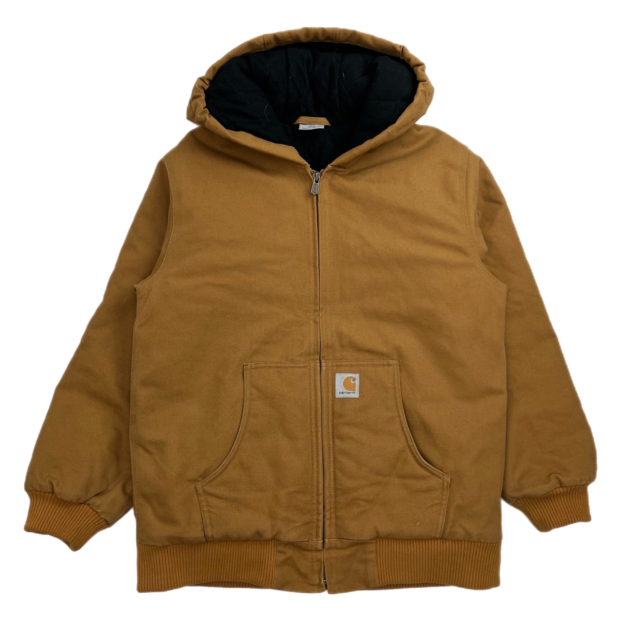 Vintage Carhartt Youth Active Hooded Jacket Tan