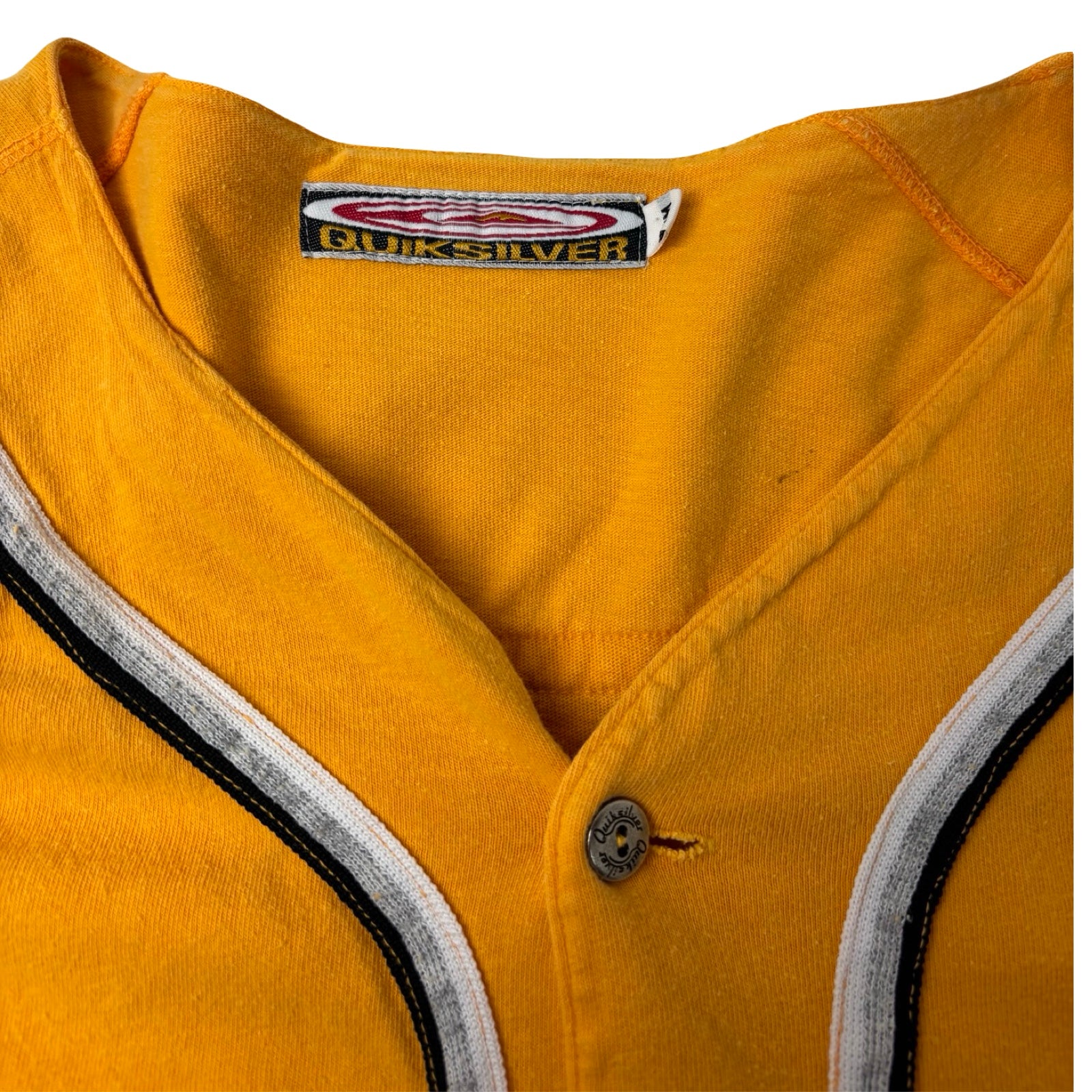 Vintage Y2K Quicksilver Baseball Jersey Yellow