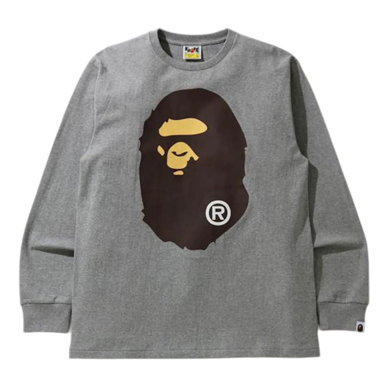 BAPE Big Ape Head Long Sleeve Tee Grey