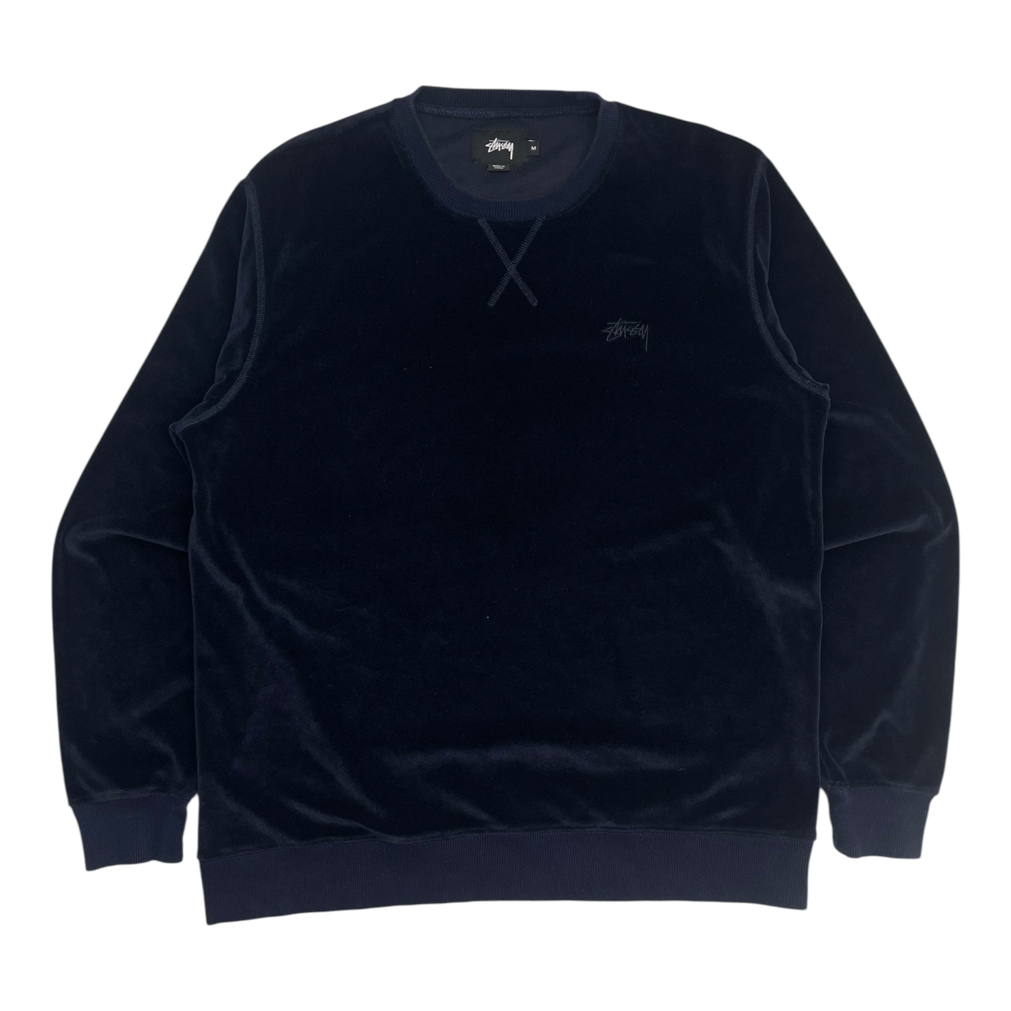Stussy Velvet Velour Sweatshirt Purple