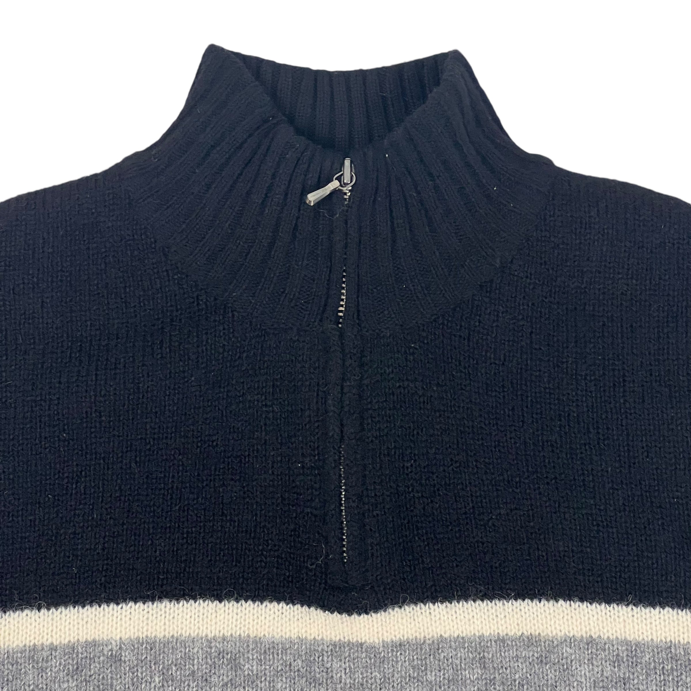 Vintage GAP Knit Quarter-Zip Black