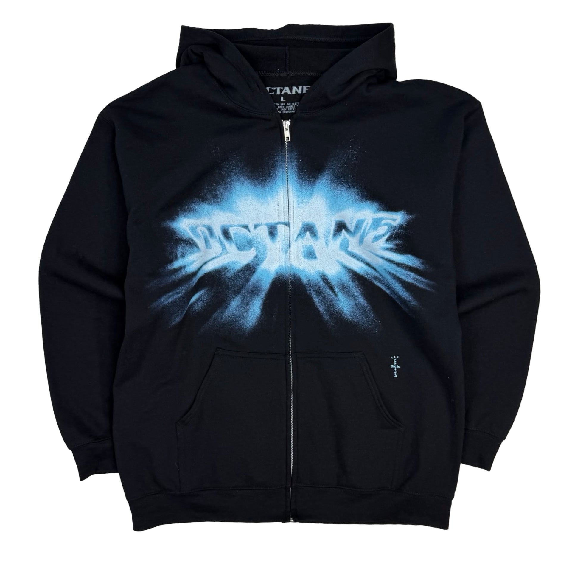 Travis Scott Octane Zip Up Hoodie Black