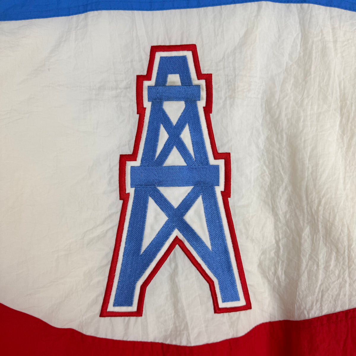 Vintage 90s Apex One NFL Houston Oilers Colorblock Jacket Blue