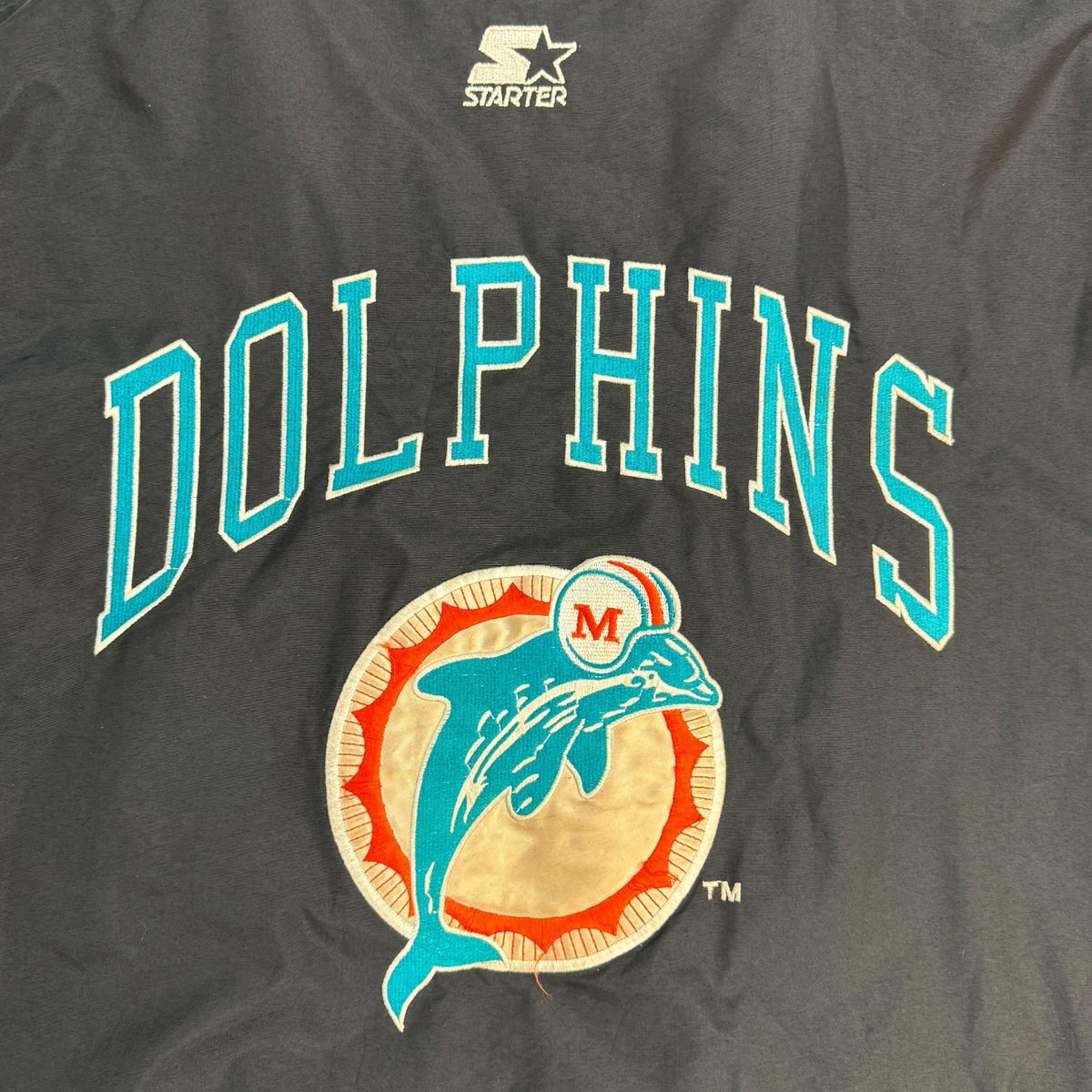 Vintage Starter Miami Dolphins Jacket Black