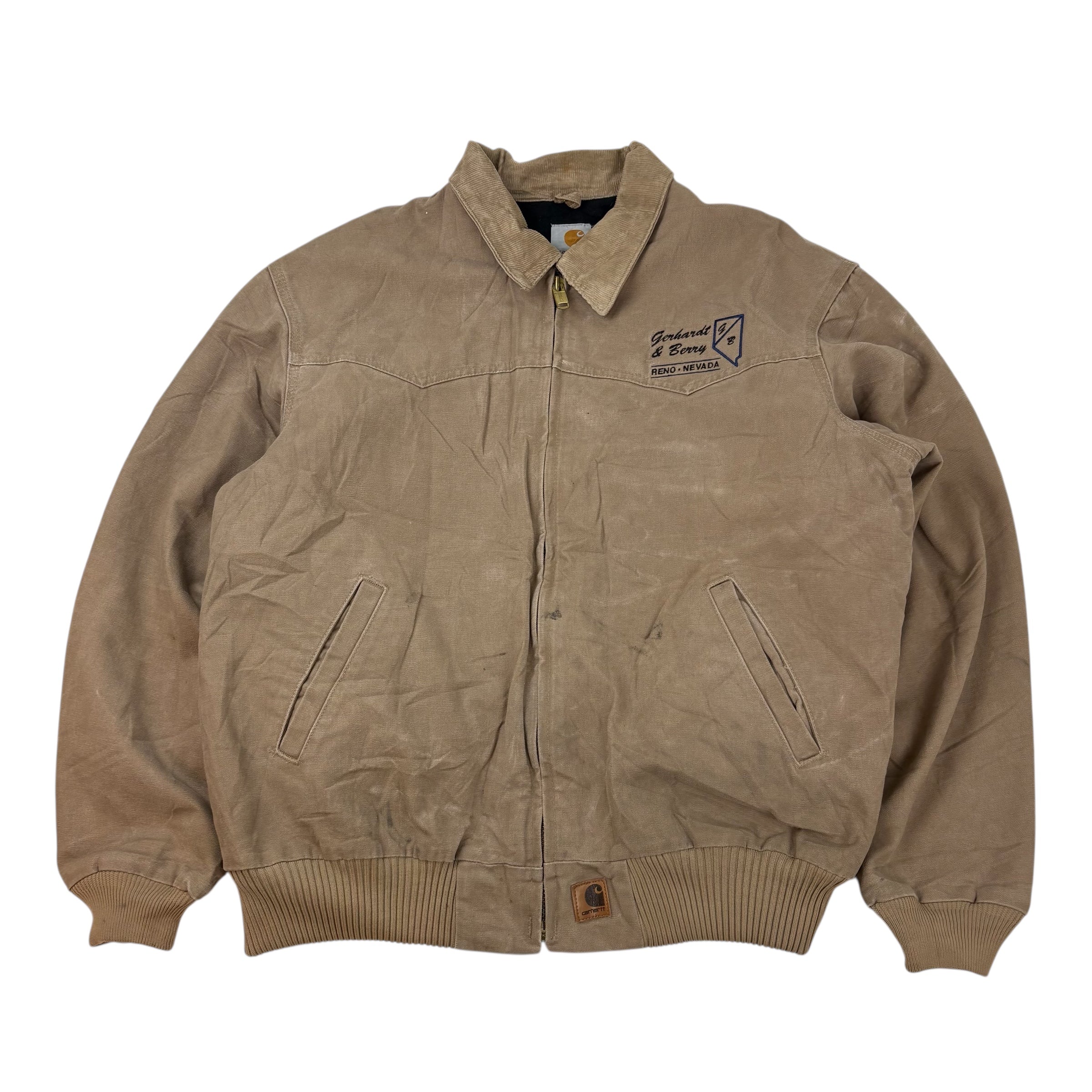 Vintage Carhartt Sante Fe Bomber Quilted Jacket Beige
