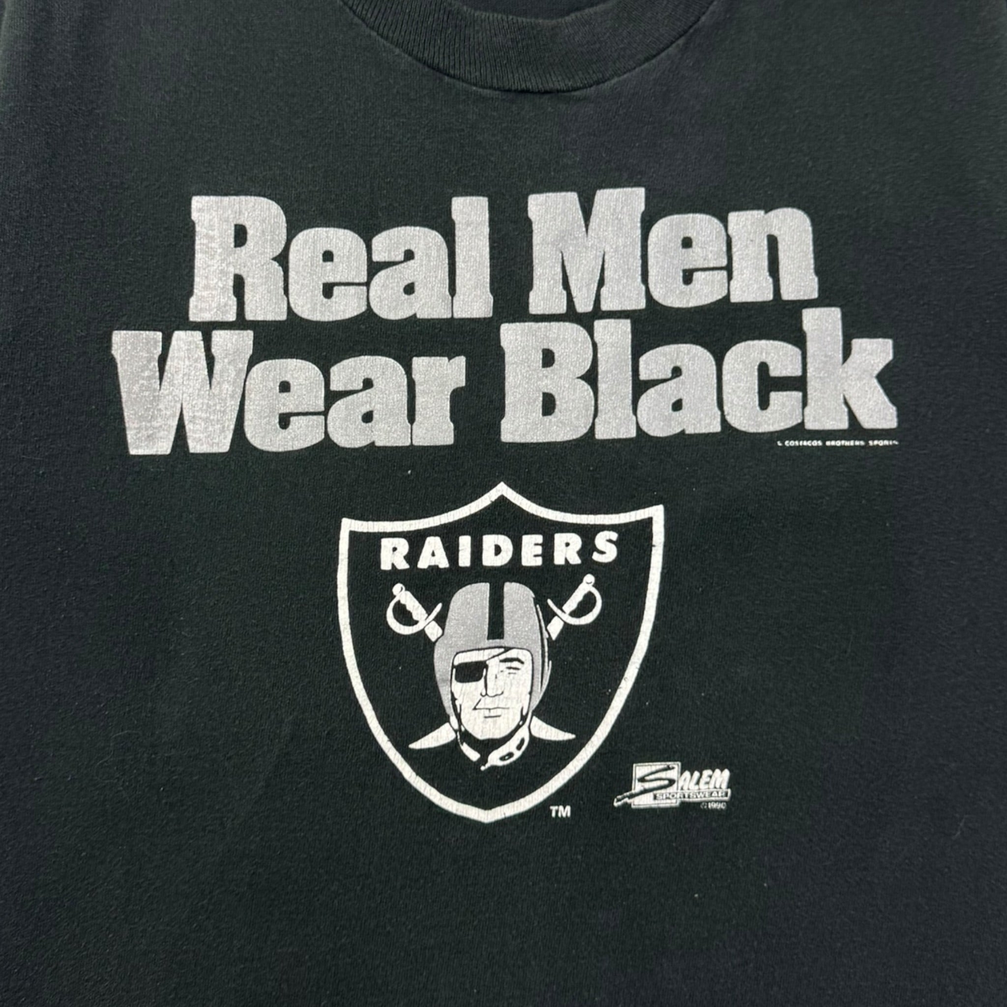 1990 Las Vegas Raiders ‘Real Men Wear Black’ T-Shirt