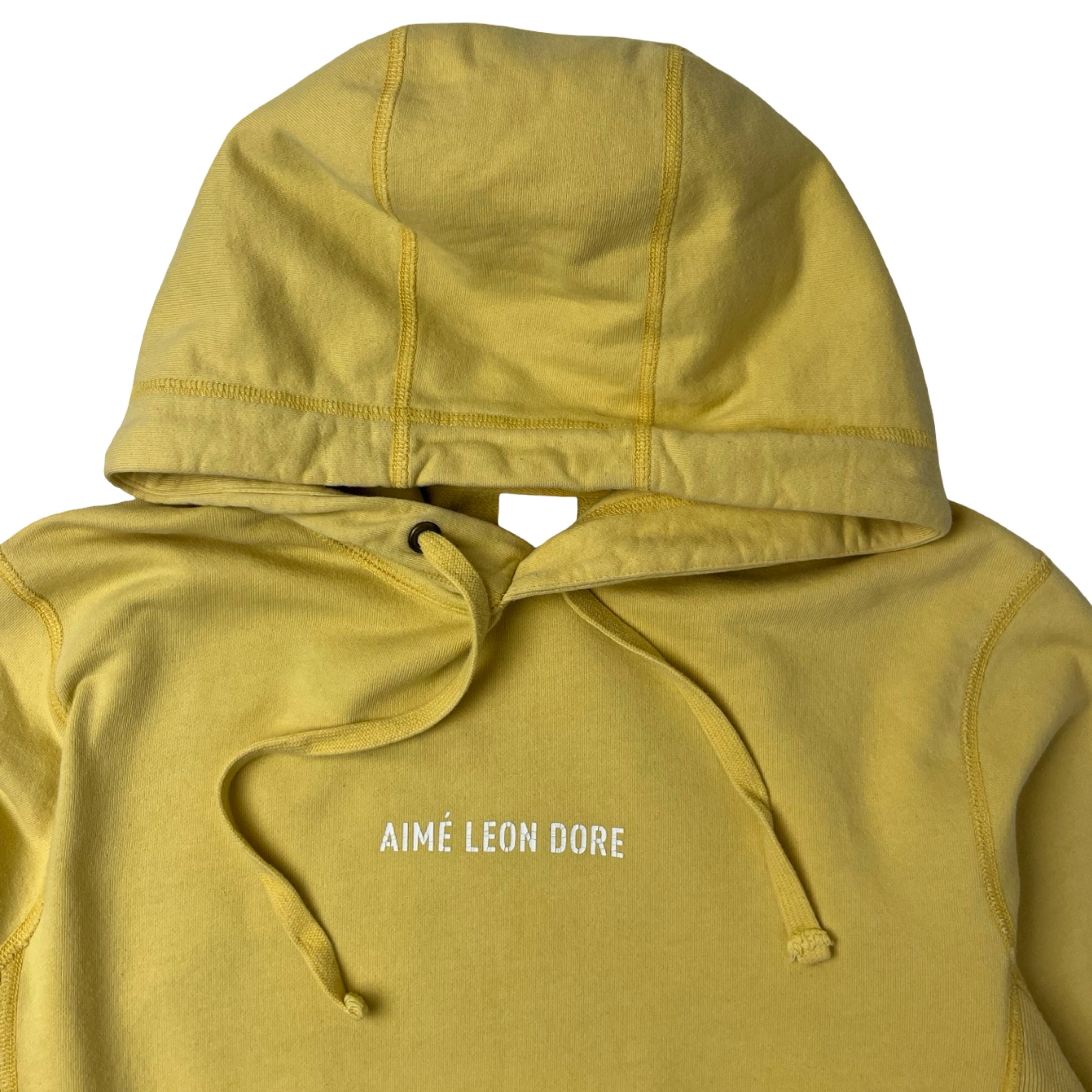 Aime Leon Dore Stock Logo Hoodie Pale Yellow