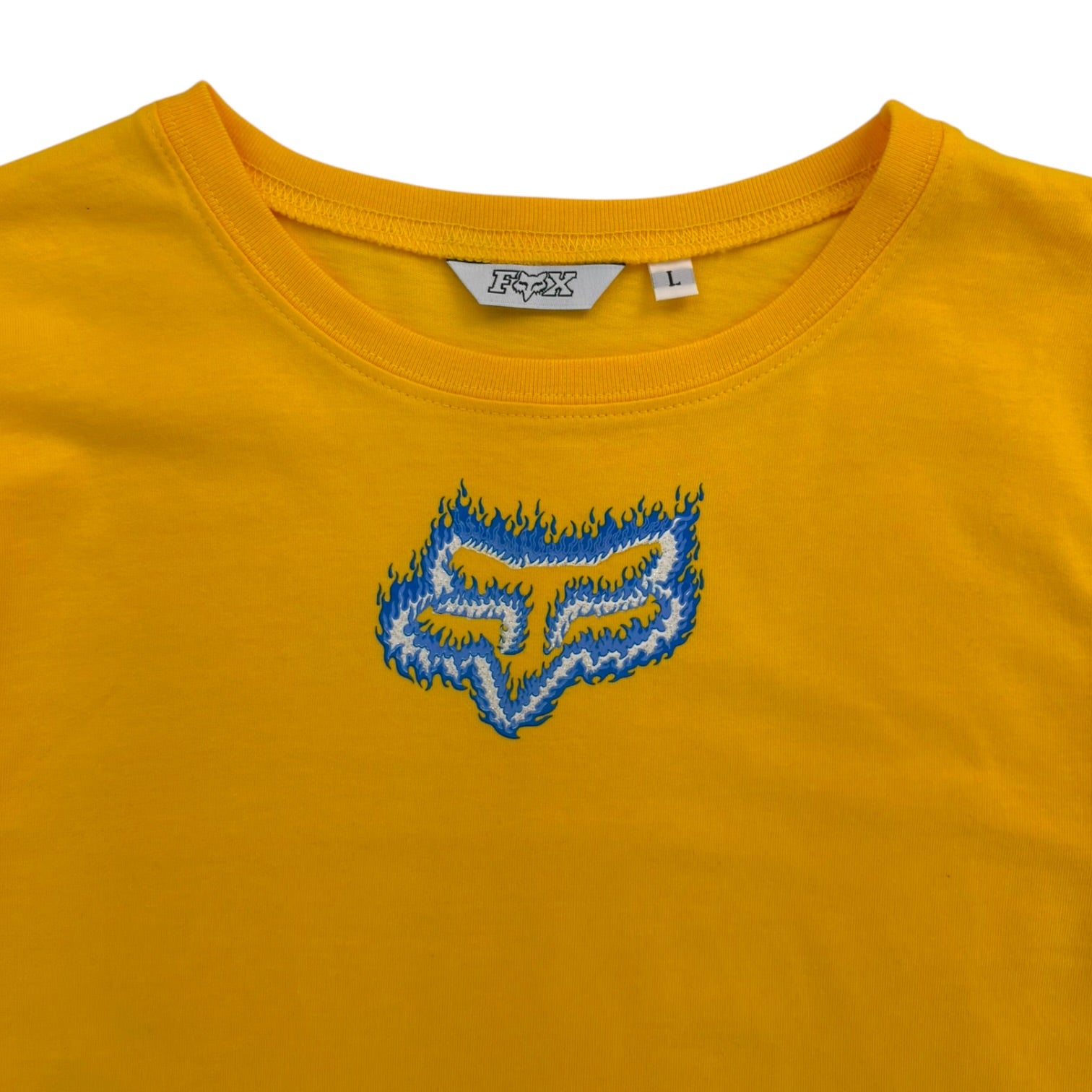 (W) Y2K Fox Racing Long Sleeve Yellow