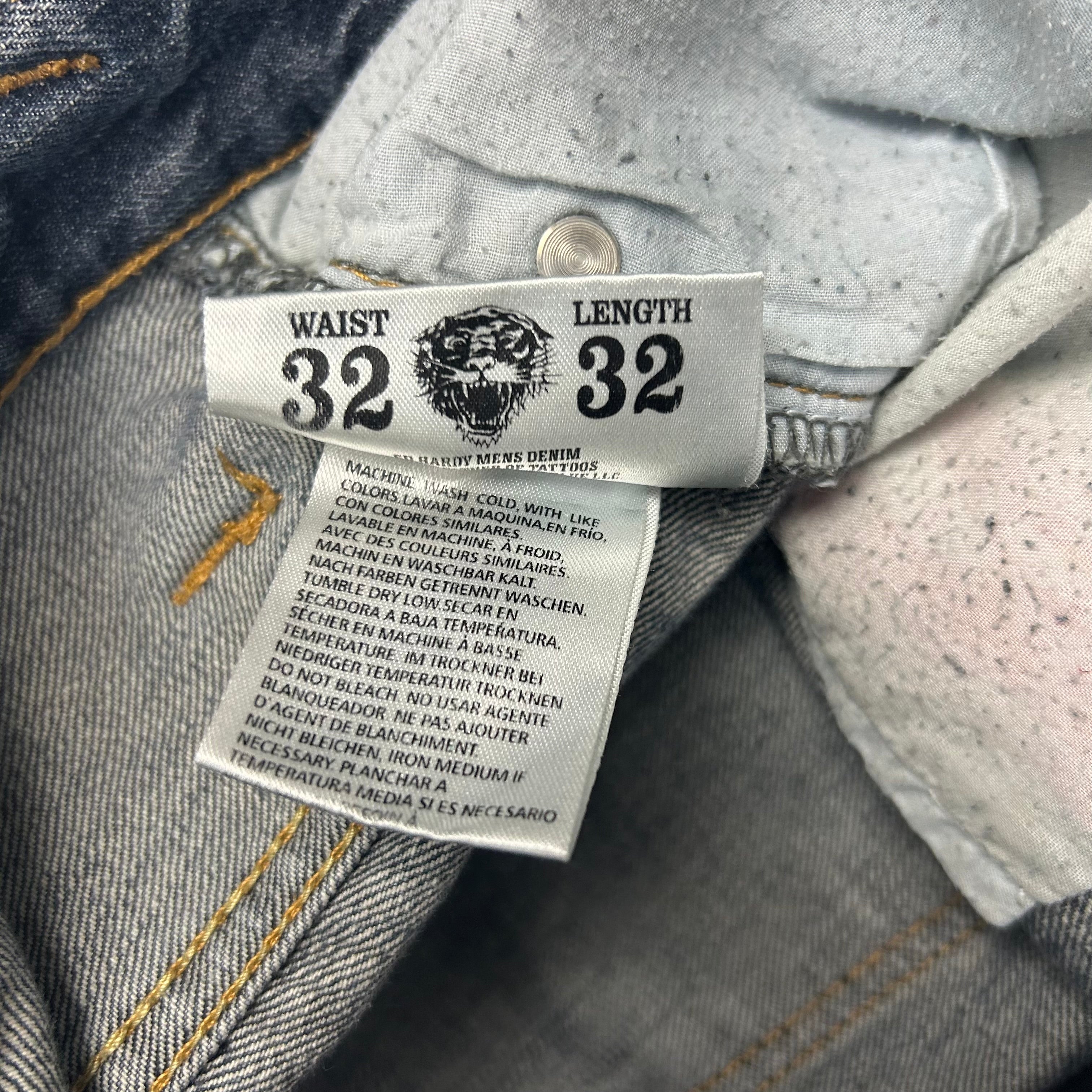 Vintage Y2K Ed Hardy Mid Wash Denim Jeans