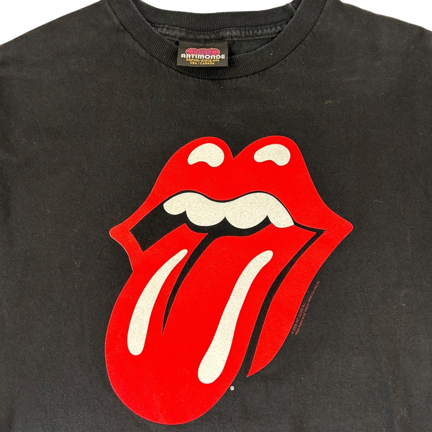 Vintage 2005 Rolling Stones Logo T-Shirt Black