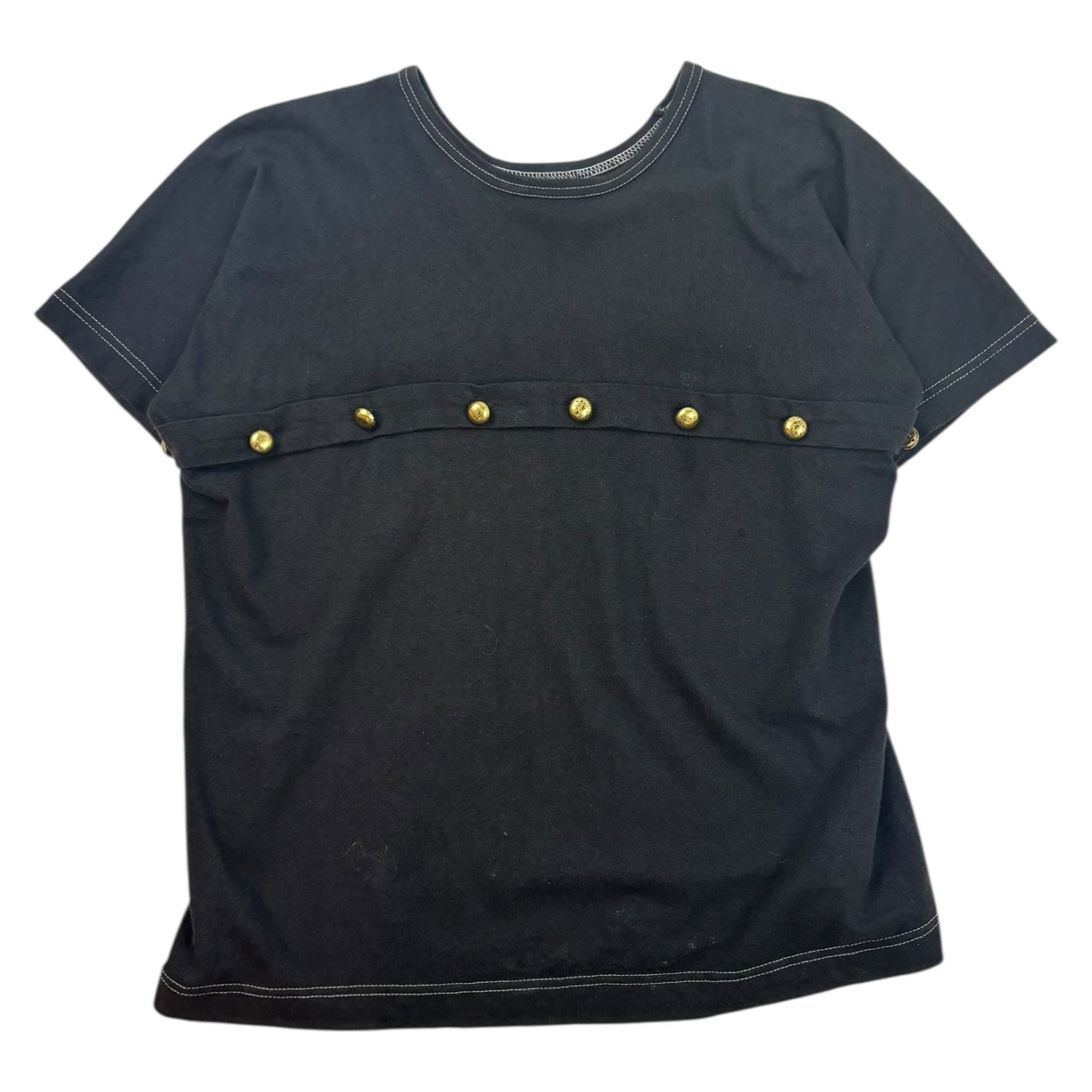 TAO Comme Des Garçons Women’s Button Studded T-Shirt Black