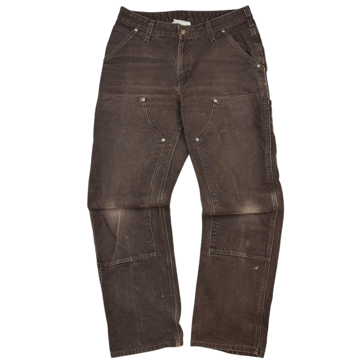 Vintage Carhartt Double Knee Distressed Pants Brown