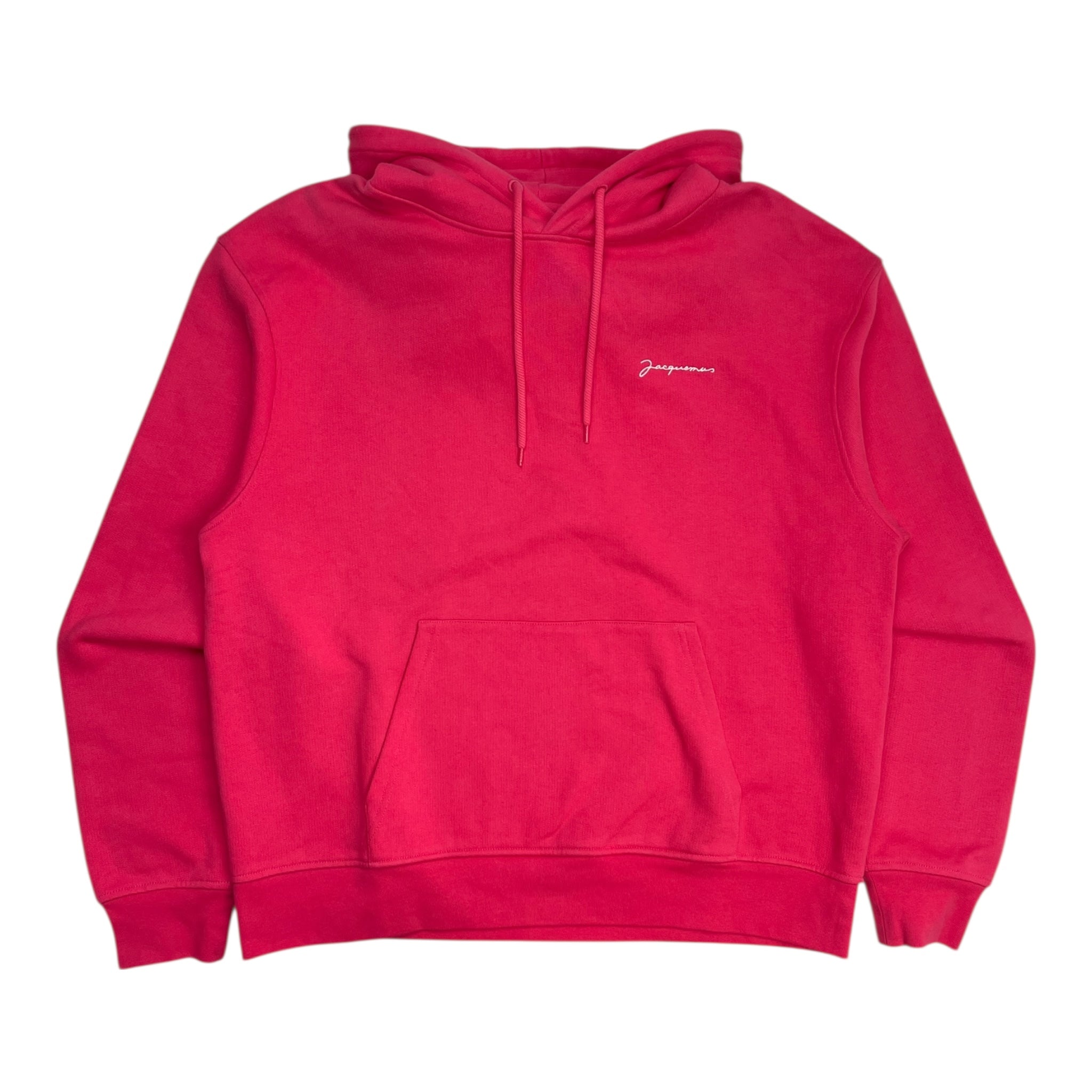 Jacquemus Le Sweatshirt Brodé Hoodie Dark Pink