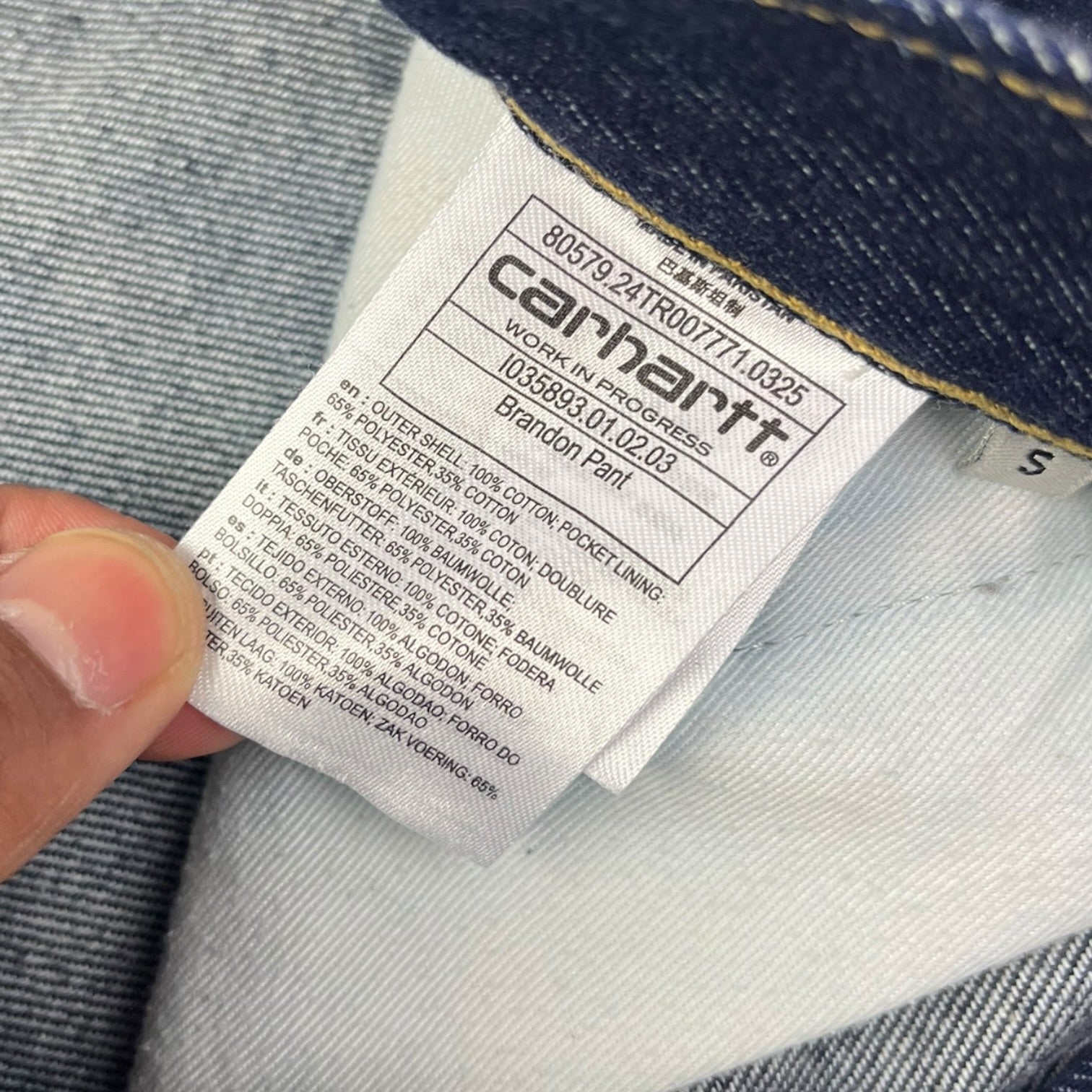 Carhartt WIP Brandon Pant Bottoms Dark Indigo Wash
