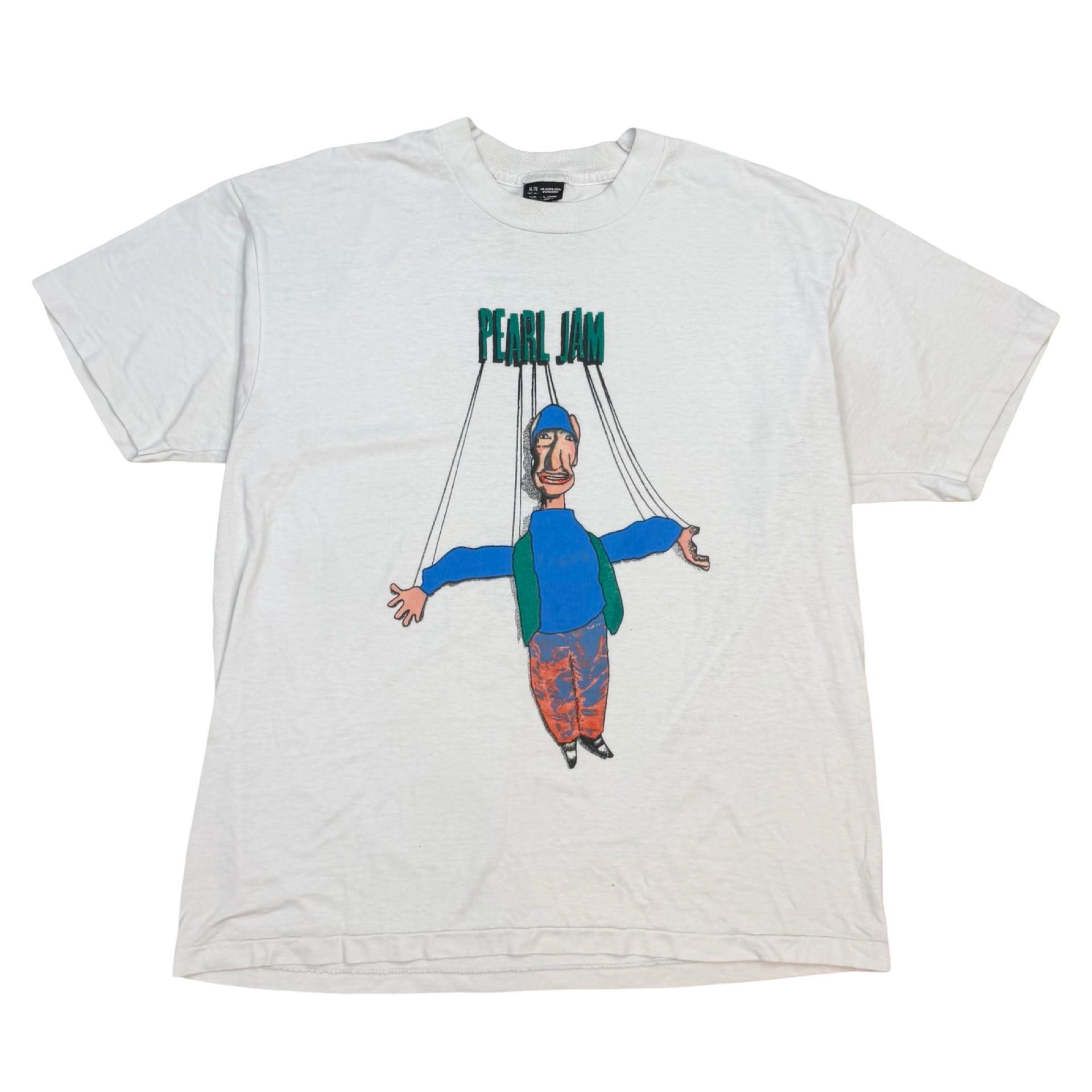Vintage Pearl Jam Freak Puppet World Tour Tee White