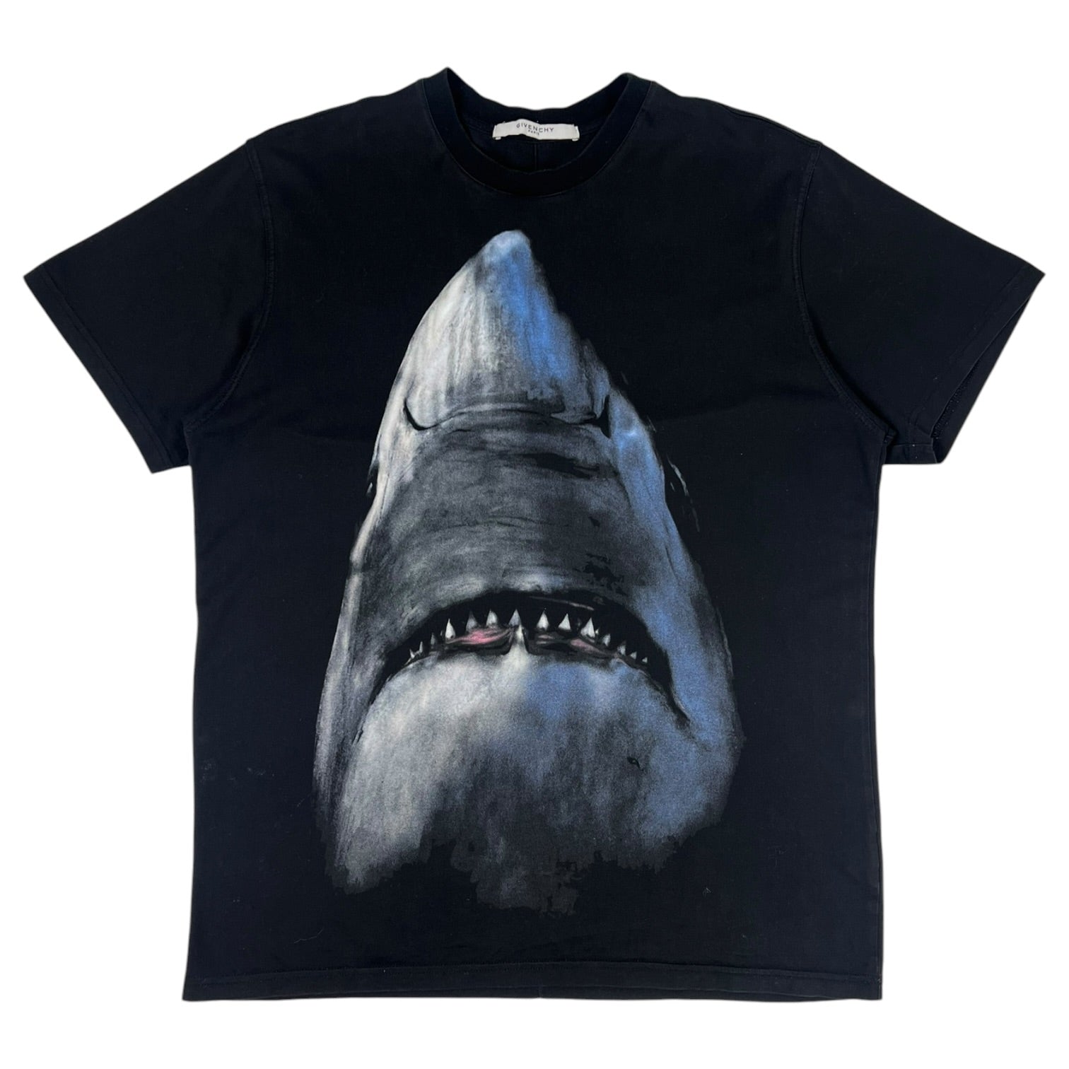 Givenchy Shark Cotton Crewneck T-Shirt Black