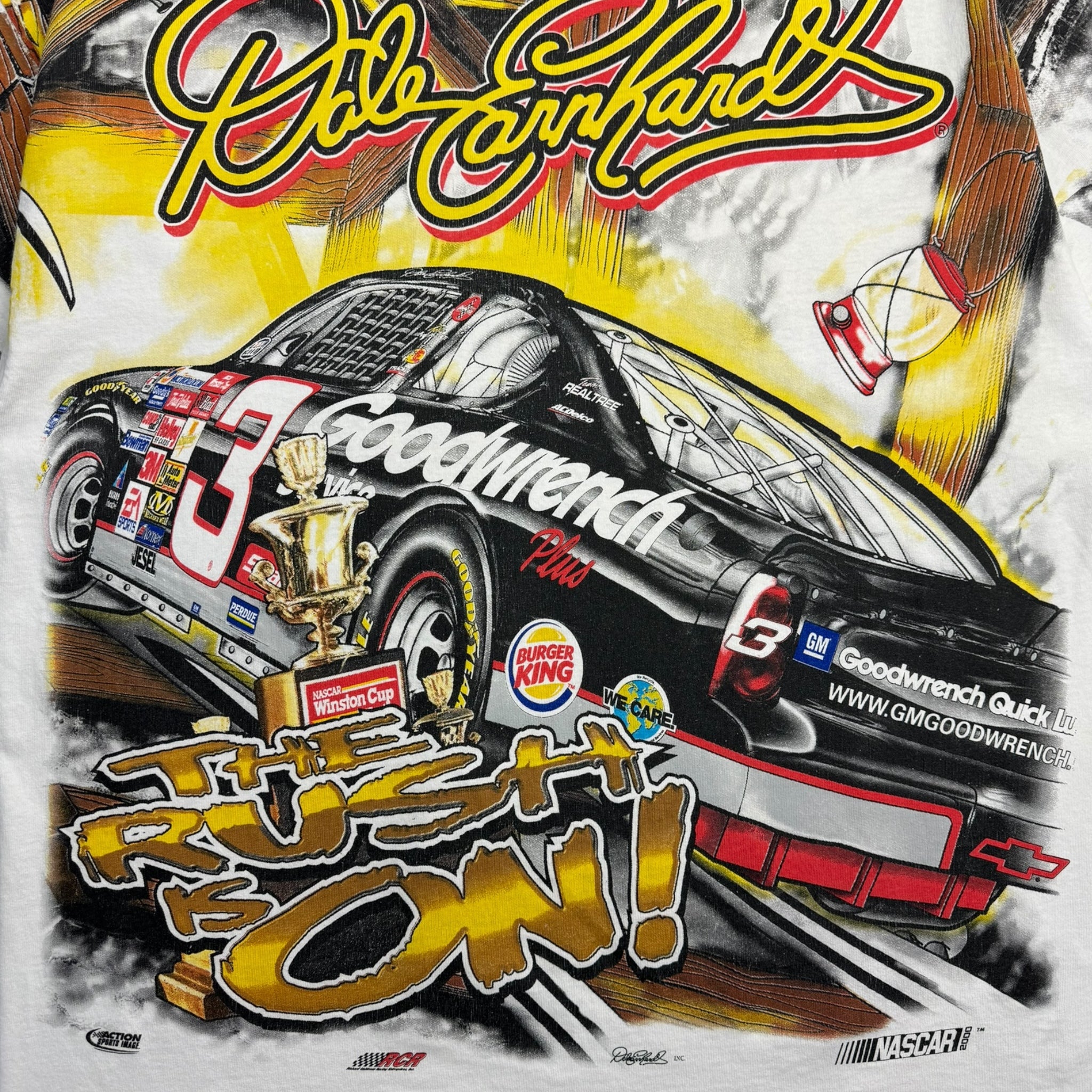 Vintage Dale Earnhardt “Black/Gold” All Over Print Racing T-Shirt