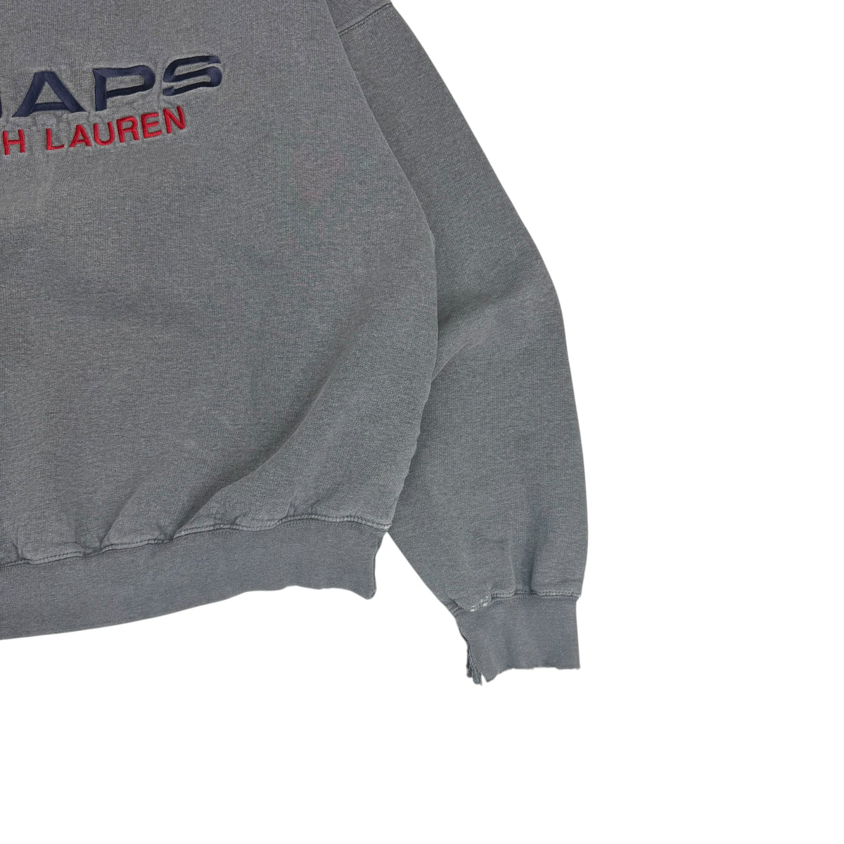 Vintage Chaps Ralph Lauren Embroidered Crewneck Washed Grey