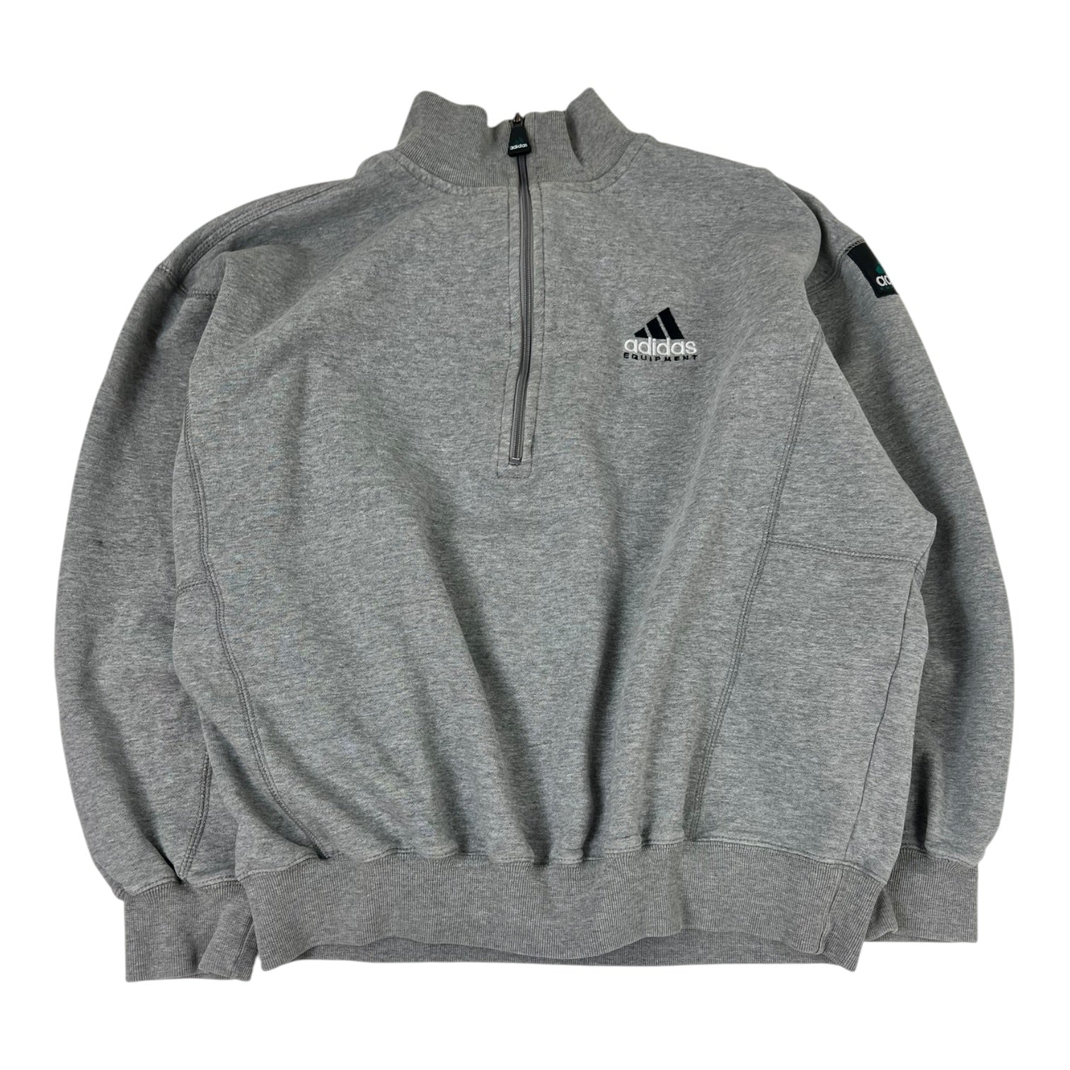Vintage Adidas Equipment Quarter-Zip Sweatshirt Grey