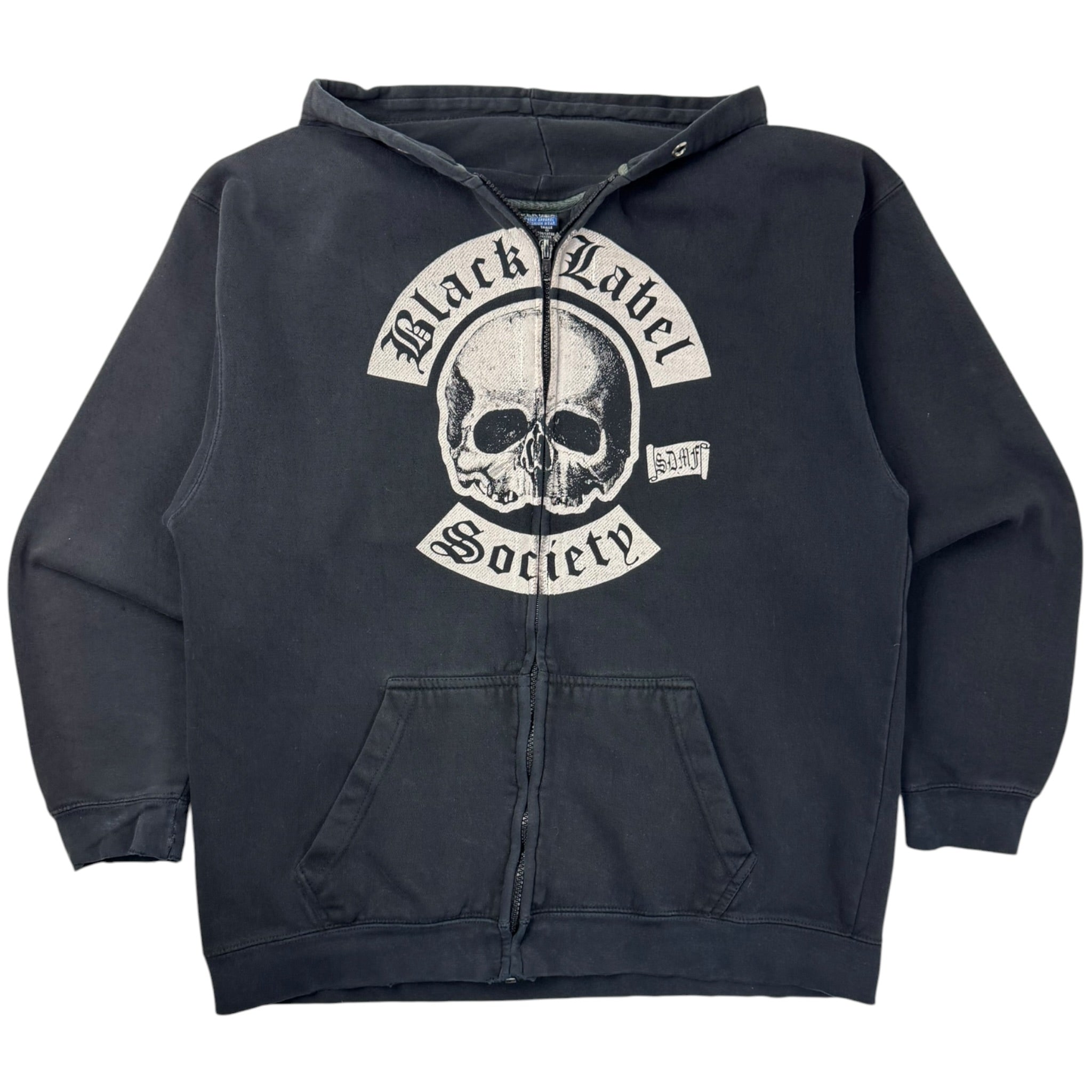 Vintage Black Label Society Zip Up Hoodie Black