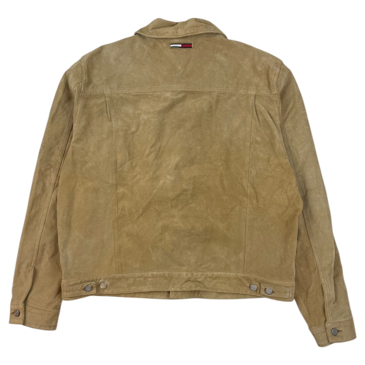 Vintage Tommy Jeans Suede Trucker Jacket Tan