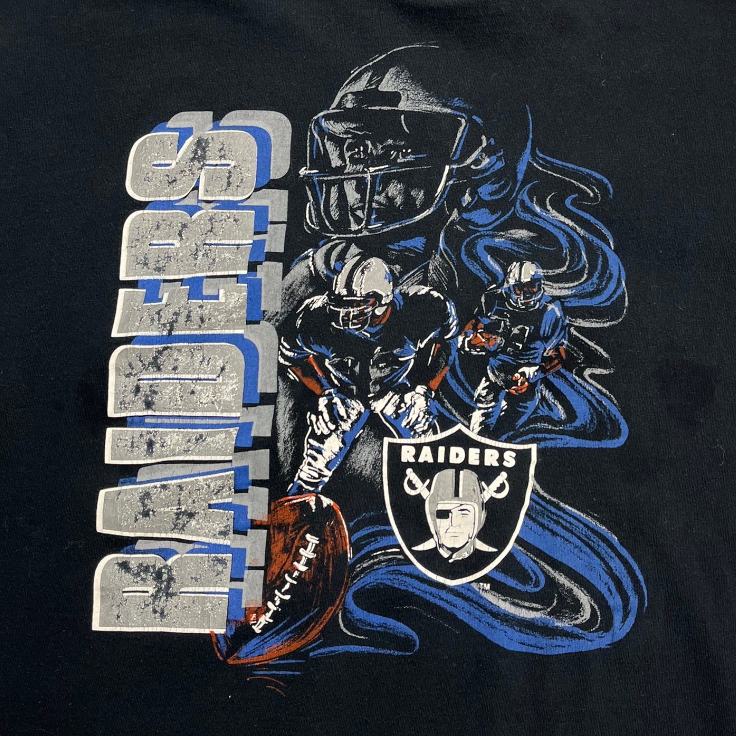 Vintage Raiders Player Shadow Tee Black