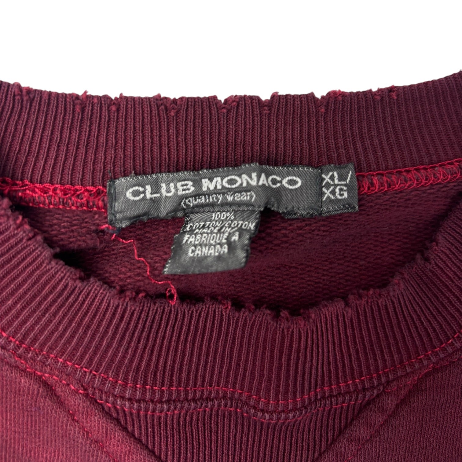 Vintage Club Monaco Crewneck Washed Burgundy