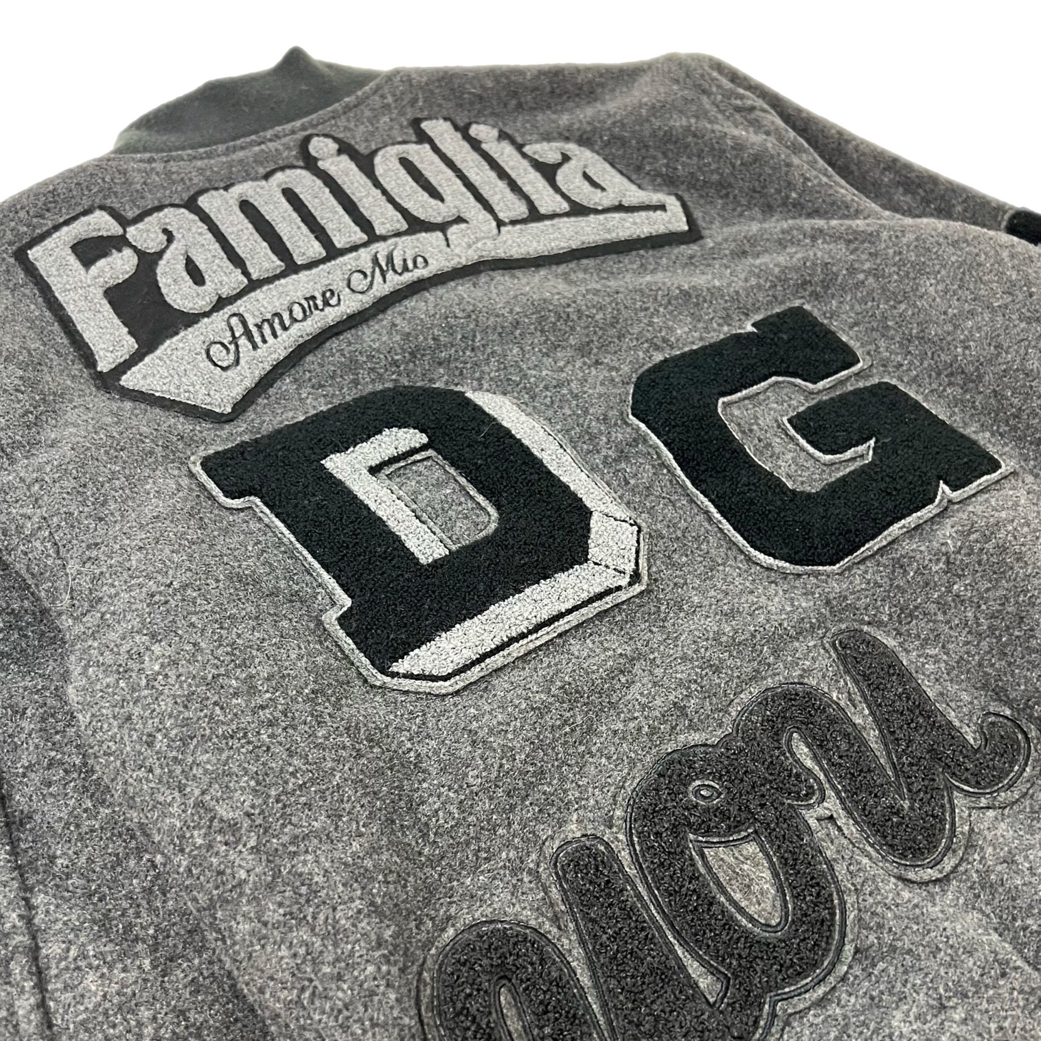 Vintage Dolce & Gabbanna Wool Varsity Jacket Grey