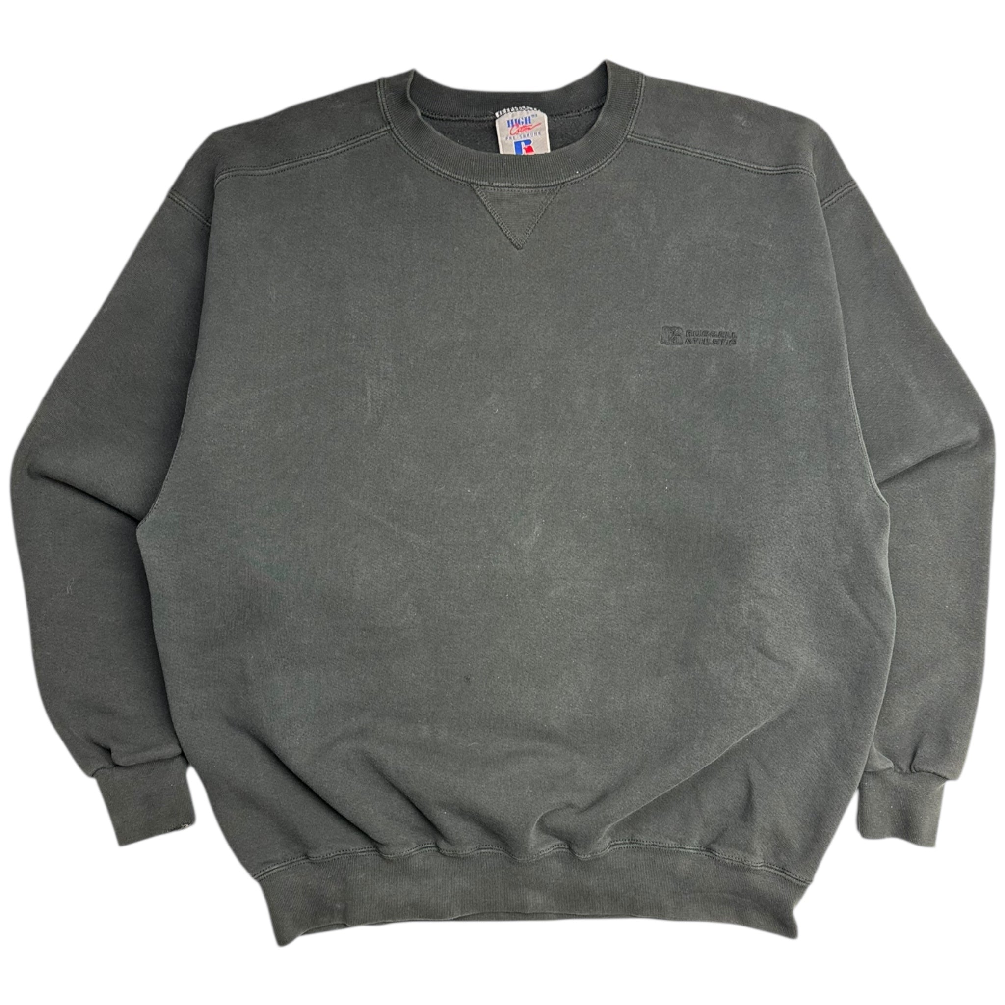 Vintage Russel Athletic High Cotton Crewneck Faded Black