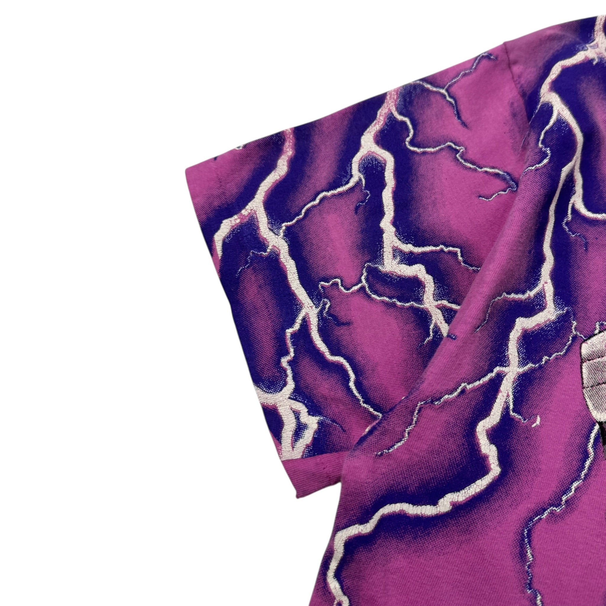 Vintage Harley Davidson ‘Thunder & Lightning’ All Over Print T-Shirt Pink