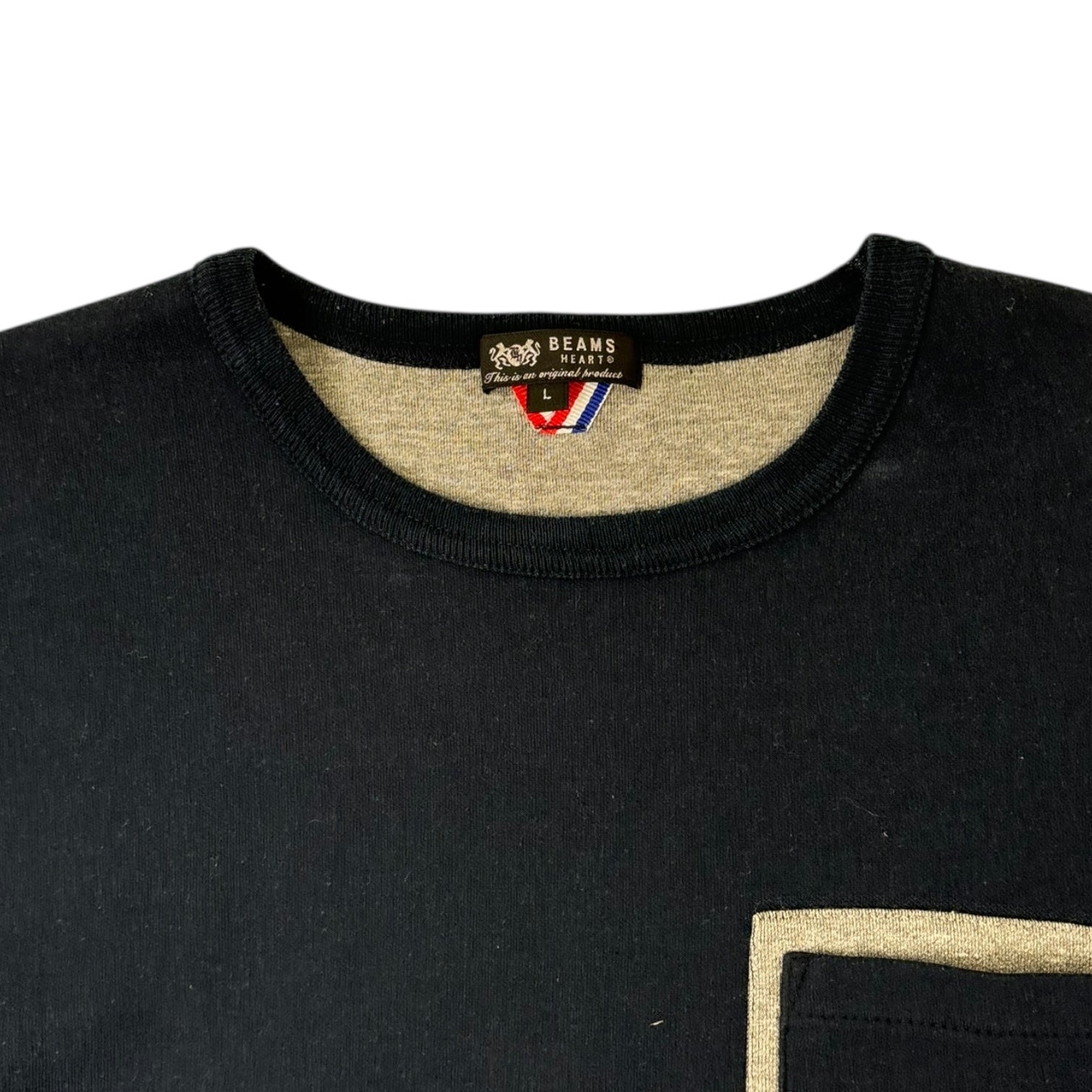 Beams Heart Pocket T-Shirt Navy